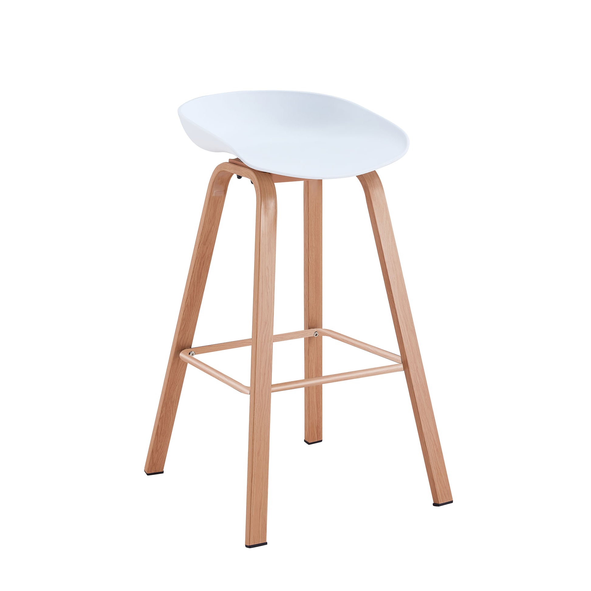 Set De Banco De Barra Bm-Wb02 86 X 52 Blanco Café Claro X4 Unidades