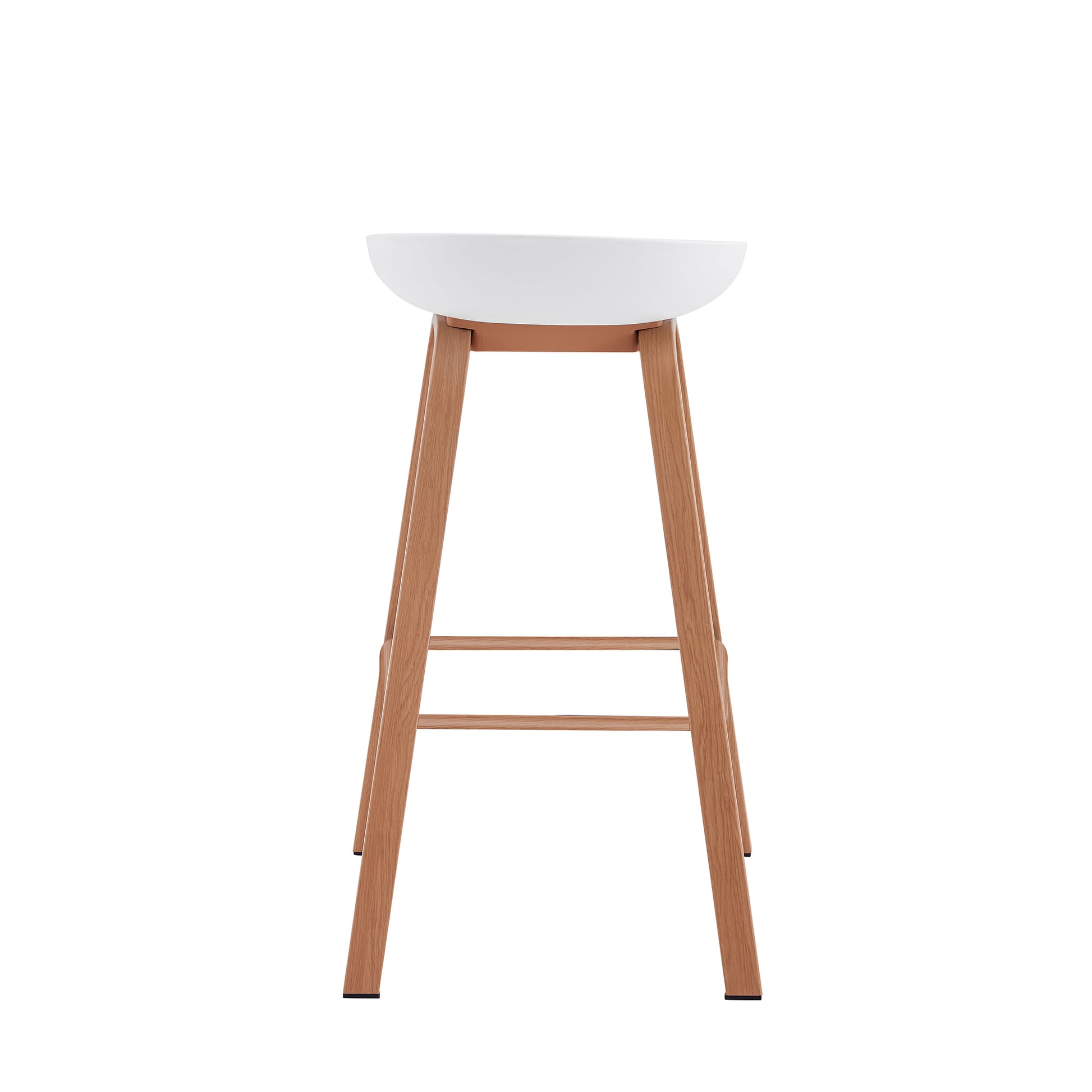 Set De Banco De Barra Bm-Wb02 86 X 52 Blanco Café Claro X4 Unidades