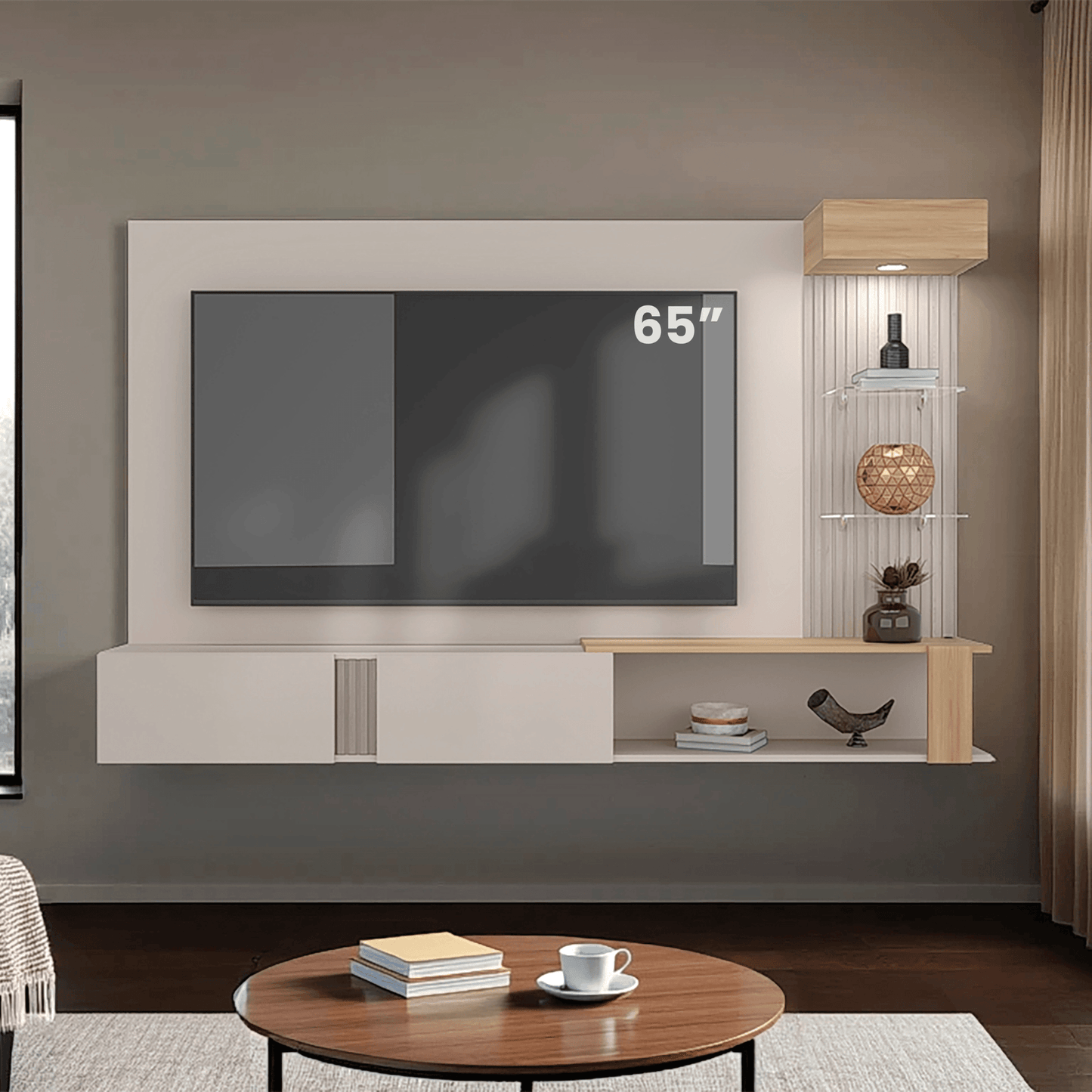 Panel De Tv Isolde 132X208X734 Rta Capri Fresno