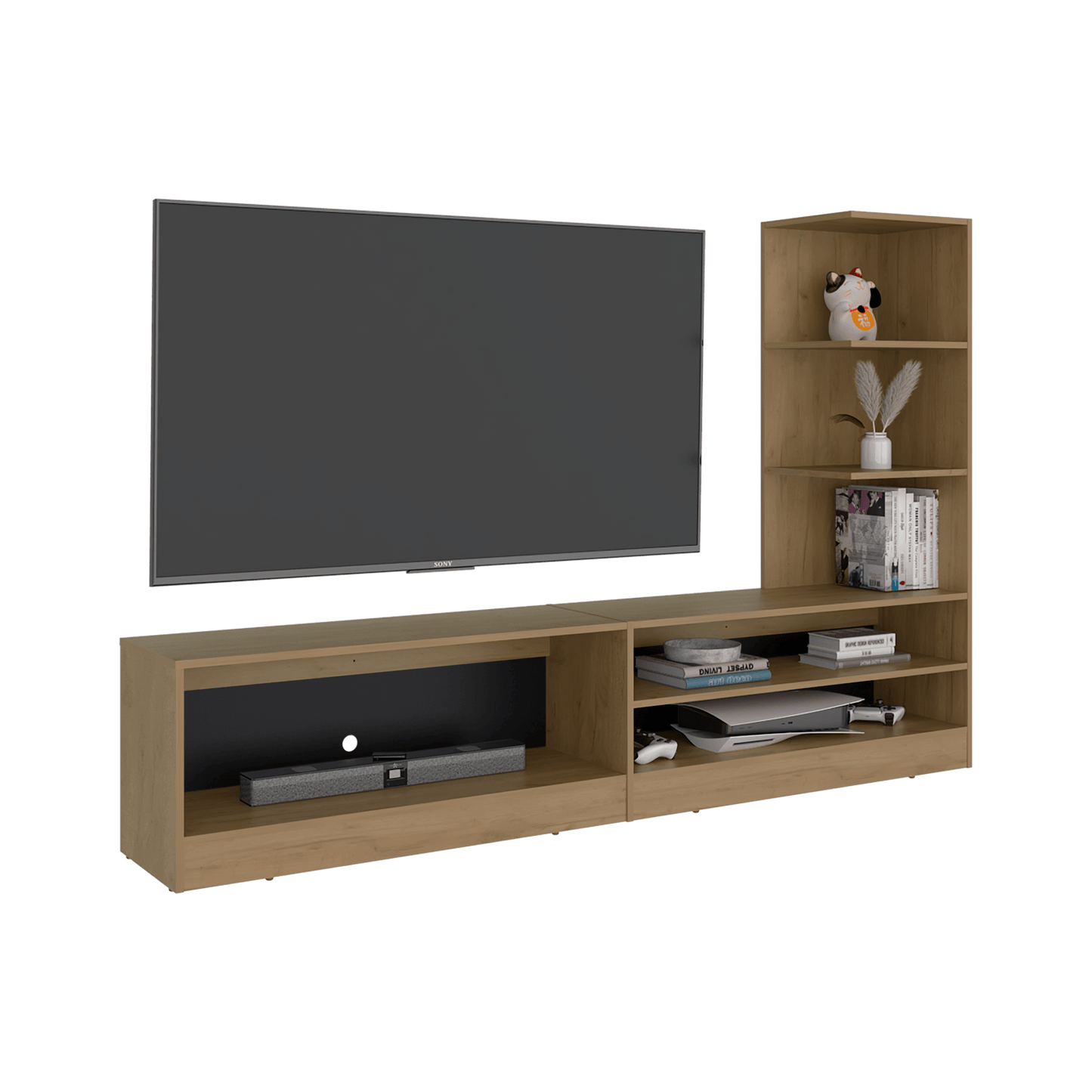 Centro De Entretenimiento 65" Delmar 134X200X33 Fresno Zf