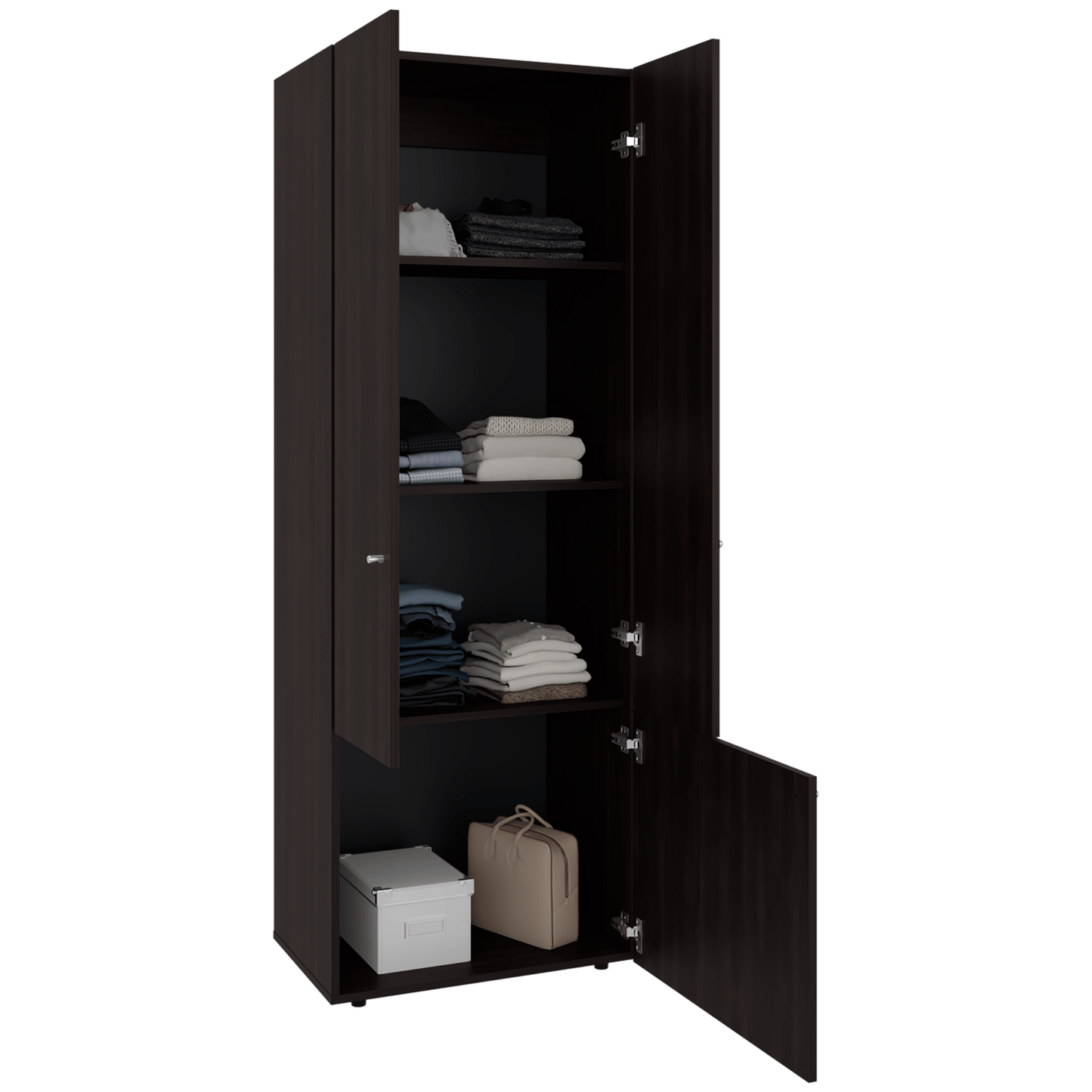 Closet 3 Puertas Tuhogar 170X60X40 Rta Nogal Negro Zf