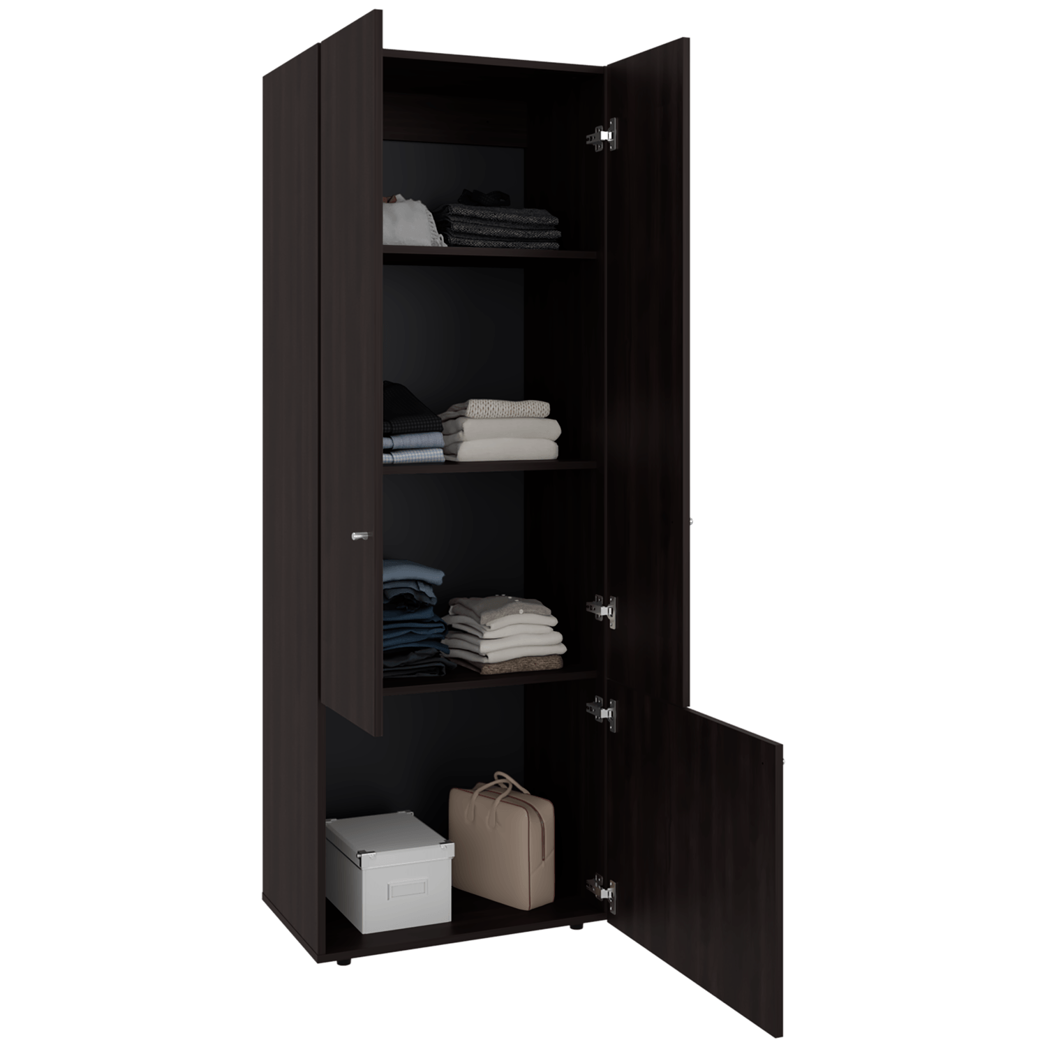 Closet 3 Puertas Tuhogar 170X60X40 Rta Nogal Negro Zf