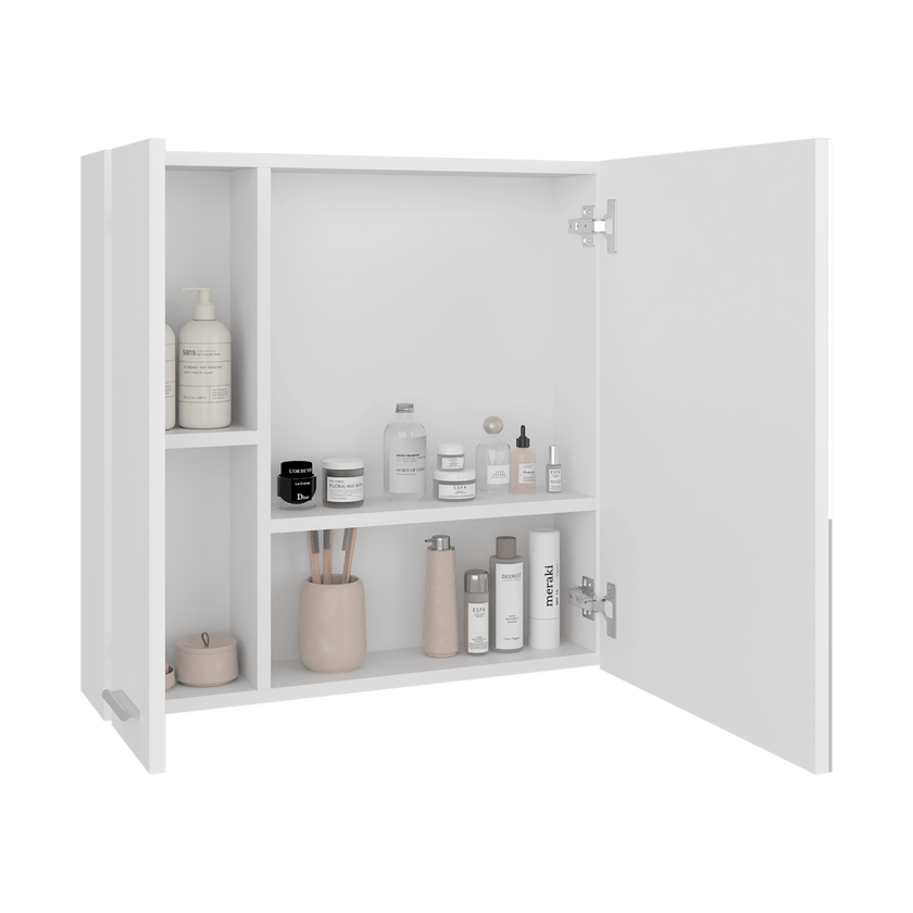 Botiquin Con Espejo Barcelona 60X60X14 Rta Blanco Zf