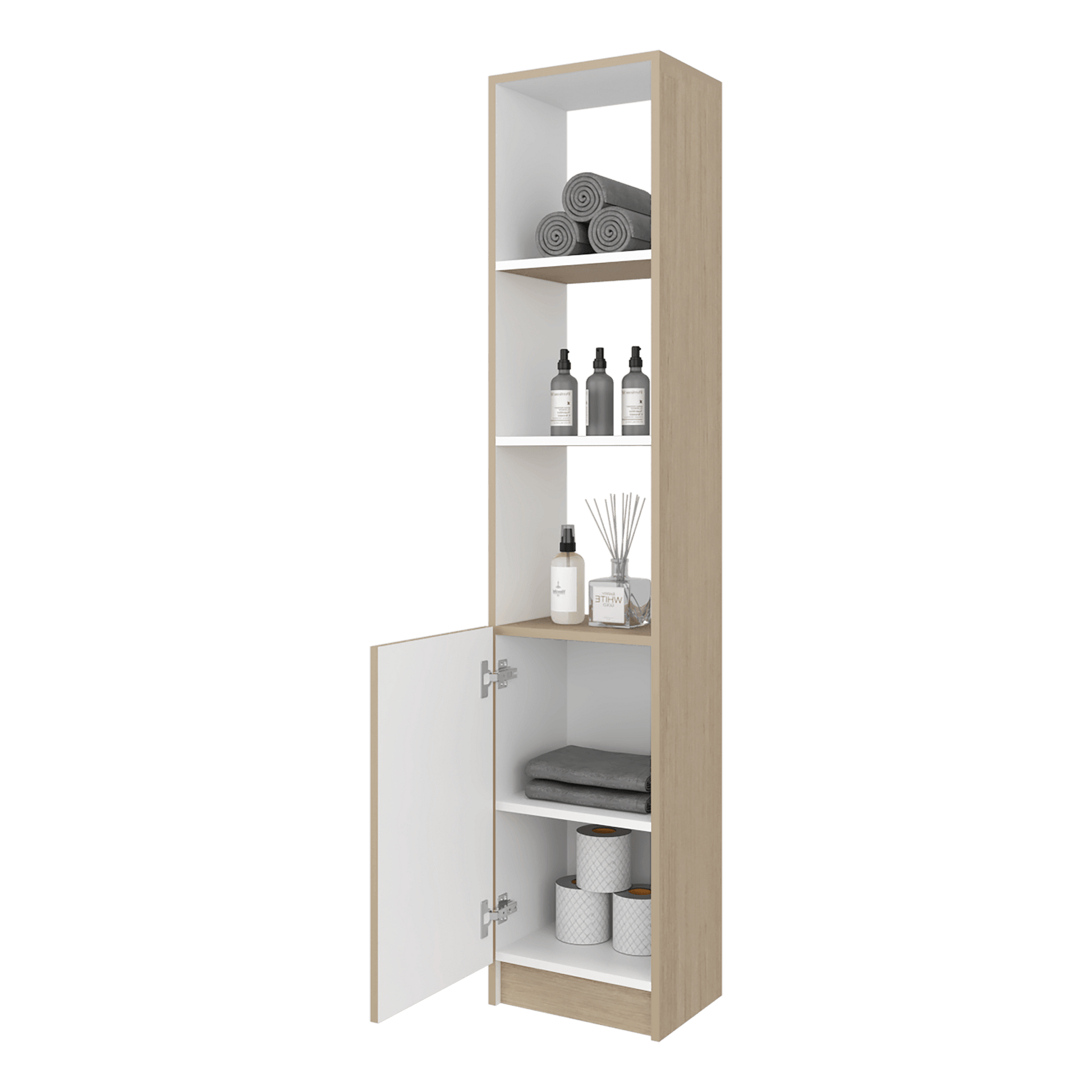 Mueble Auxiliar De Baño Bath 162X33X26 Rta Cartagena Blanco Zf