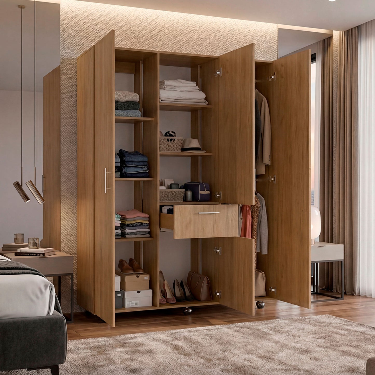 Closet 140 Amalfi 183X140X46 Rta Fresno Zf