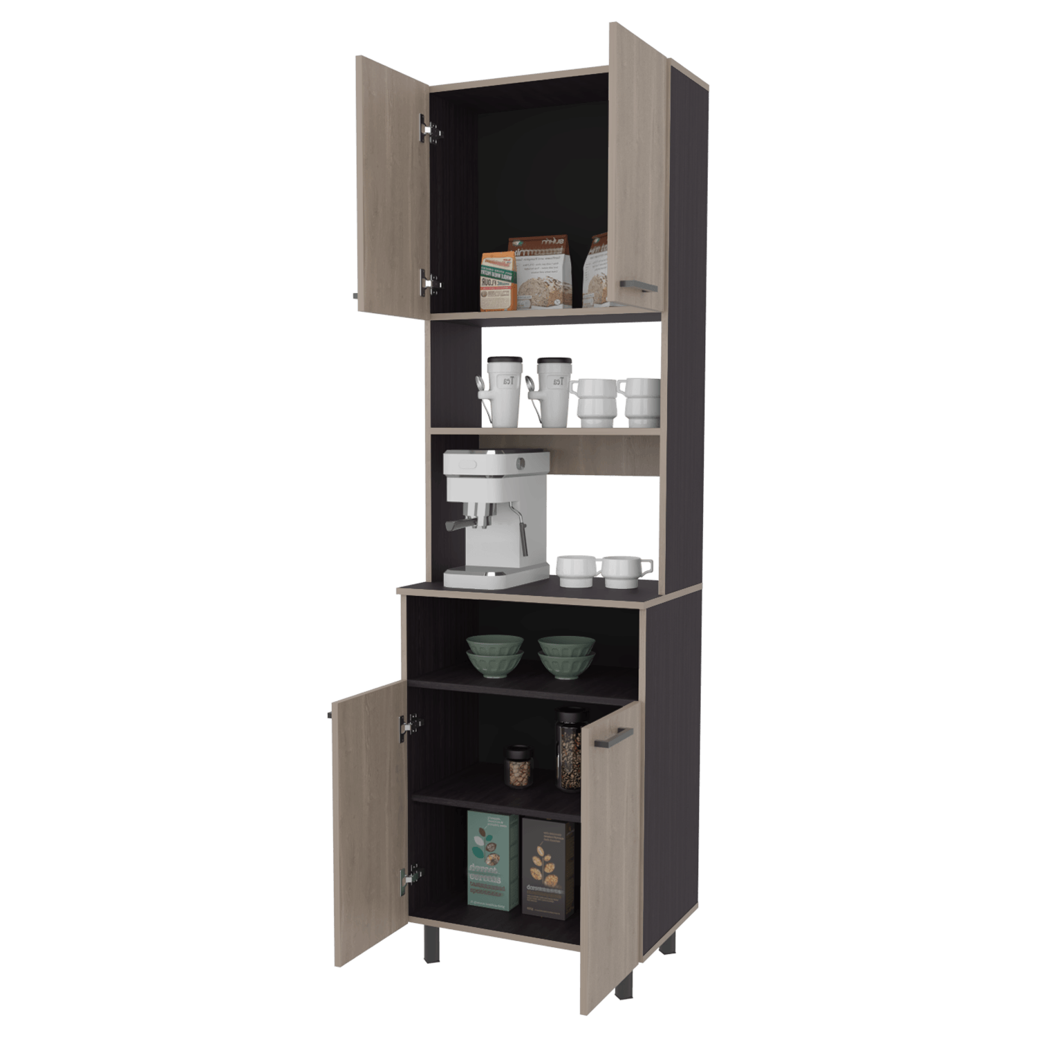 Mueble Alacena Otomo 204X60X41 Rta Wengue + Bardolino Zf