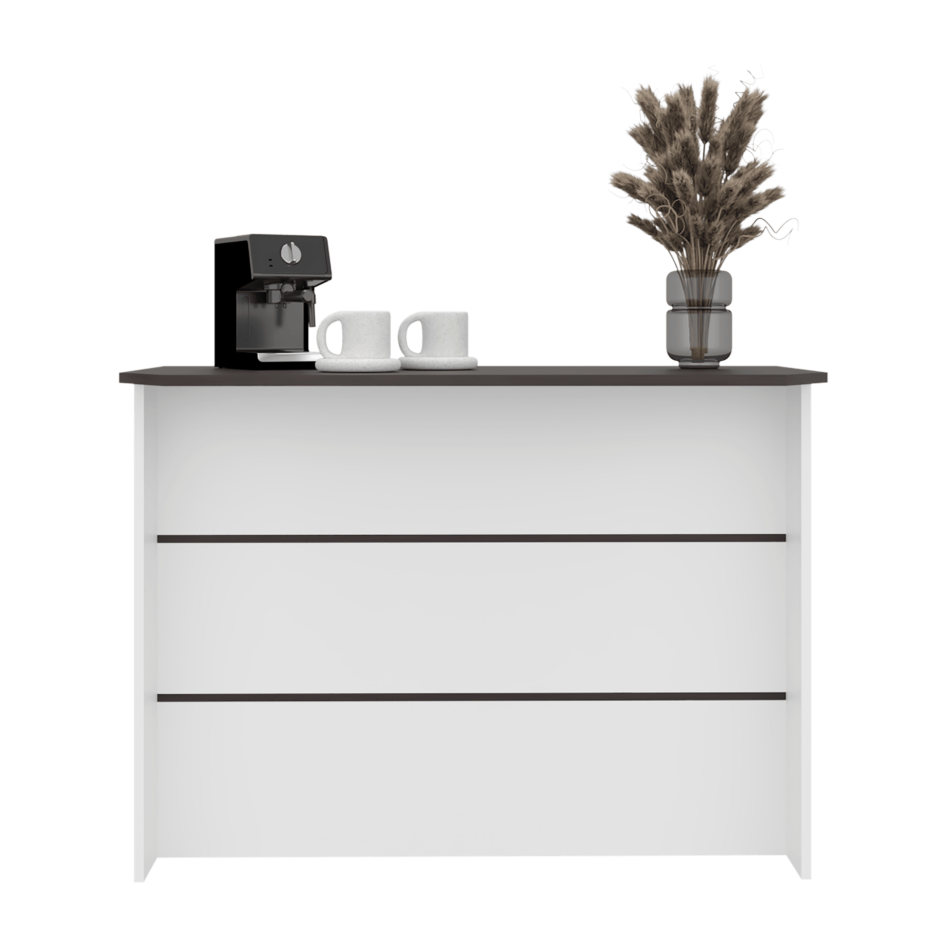 Isla De Cocina Fendi 90X120X60 Rta Blanco Wengue Zf