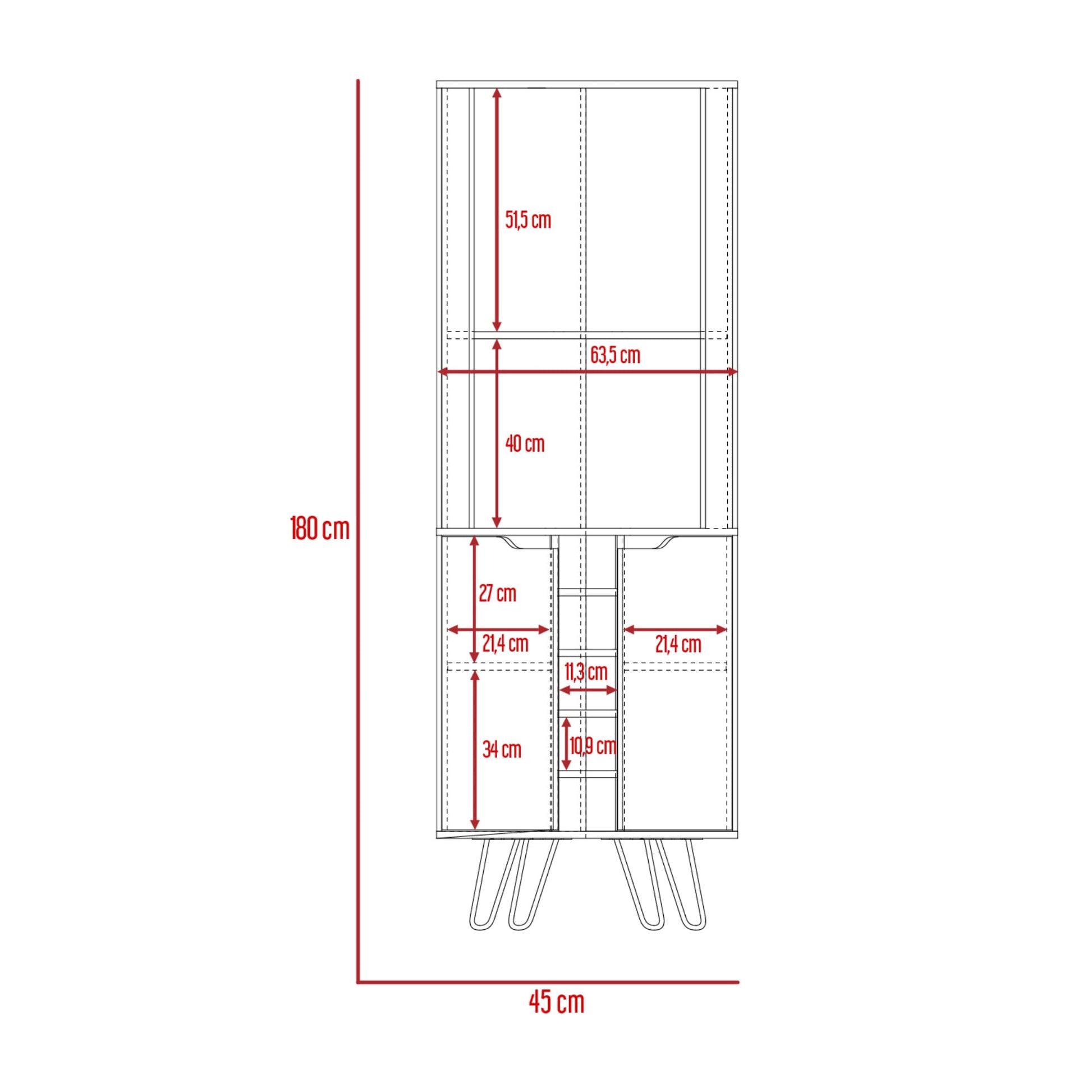 Bar Esquinero Audra 180 X 45 Rta Duna Wengue