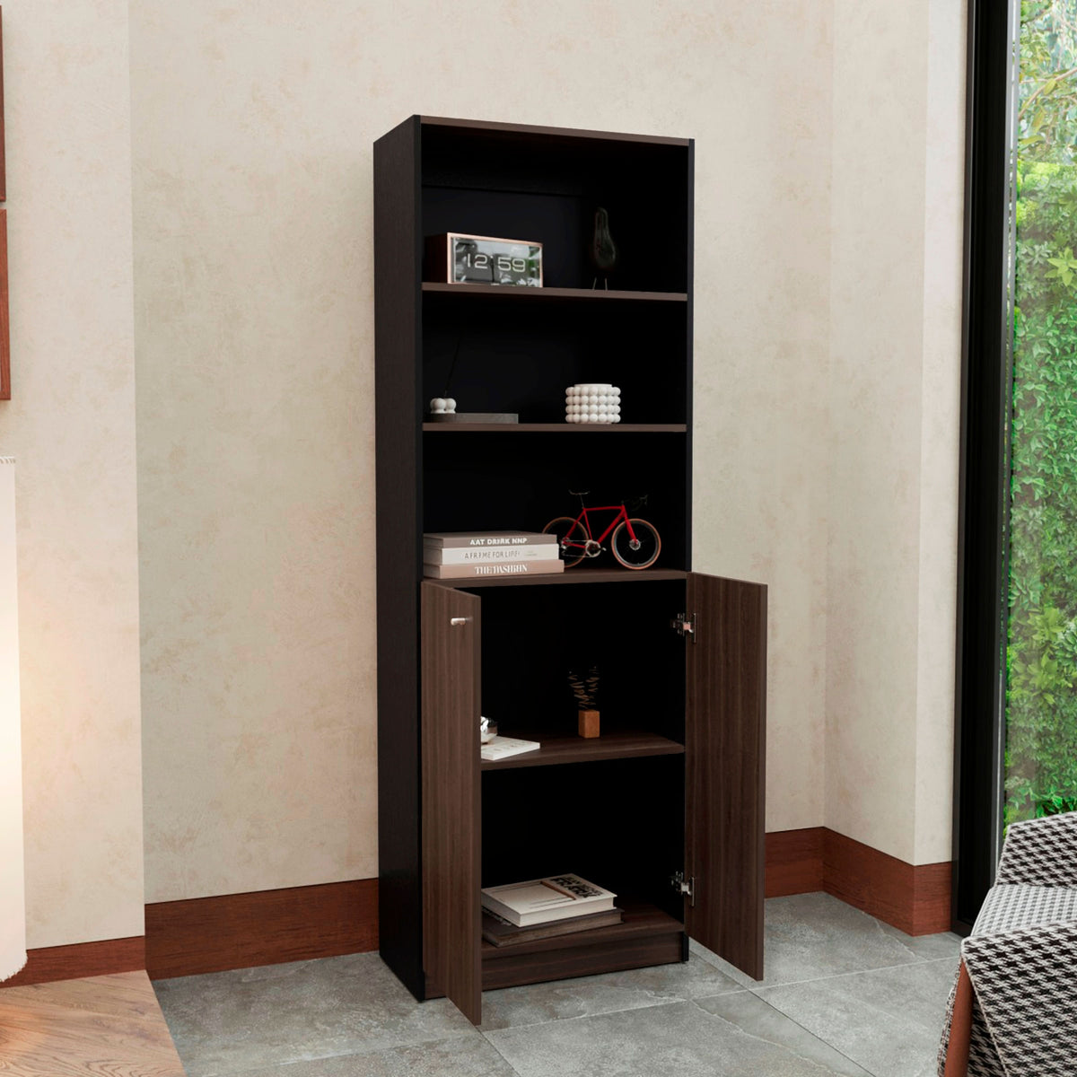 Estante Home E4 180X62X29 Rta Wengue Milan