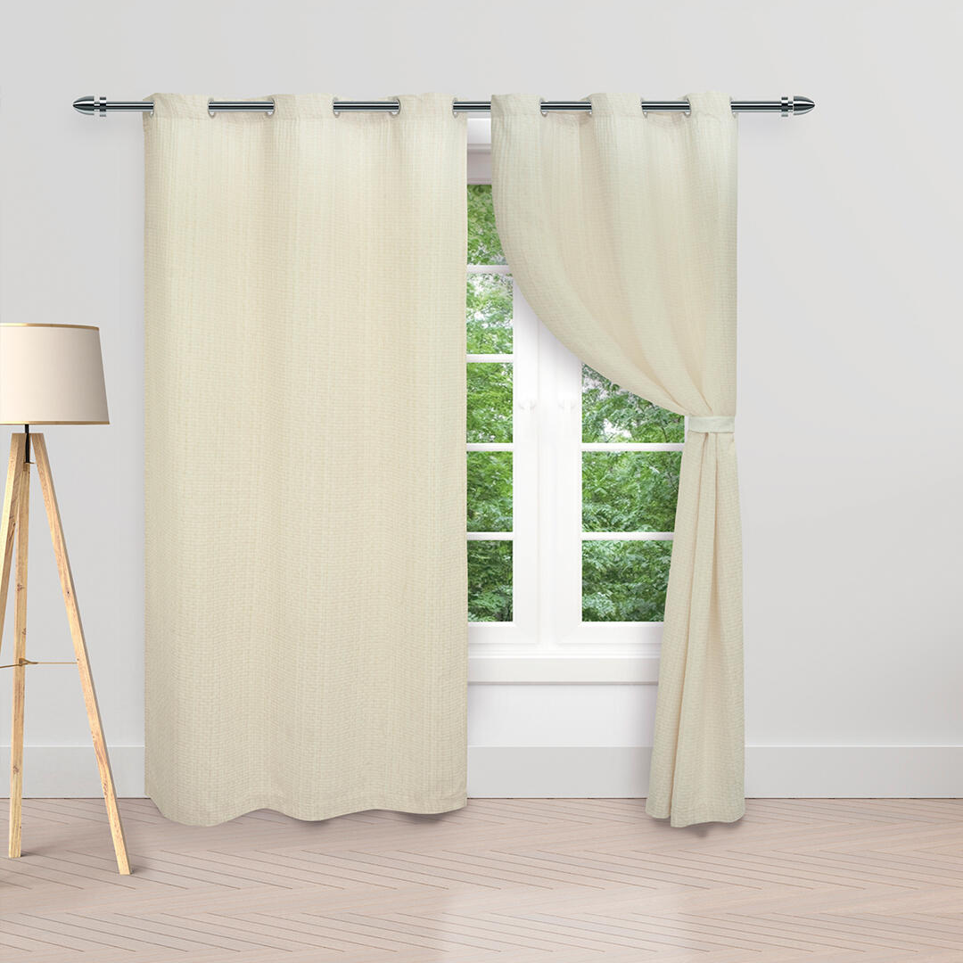 Cortina Yute Argolla  Beige