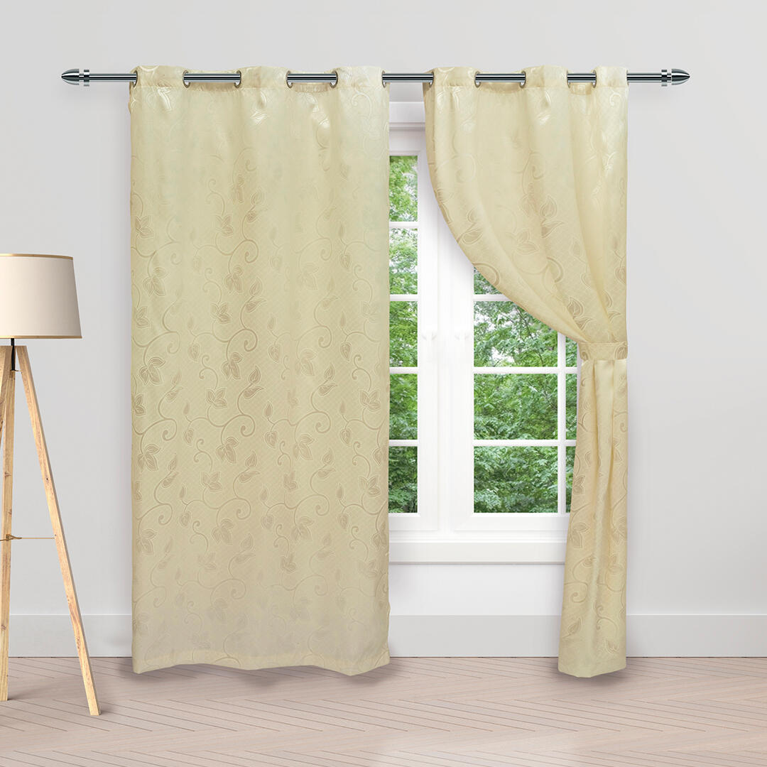 Cortina Pergamino Beige Argolla 2.20 X 2.70 Mts Aprox