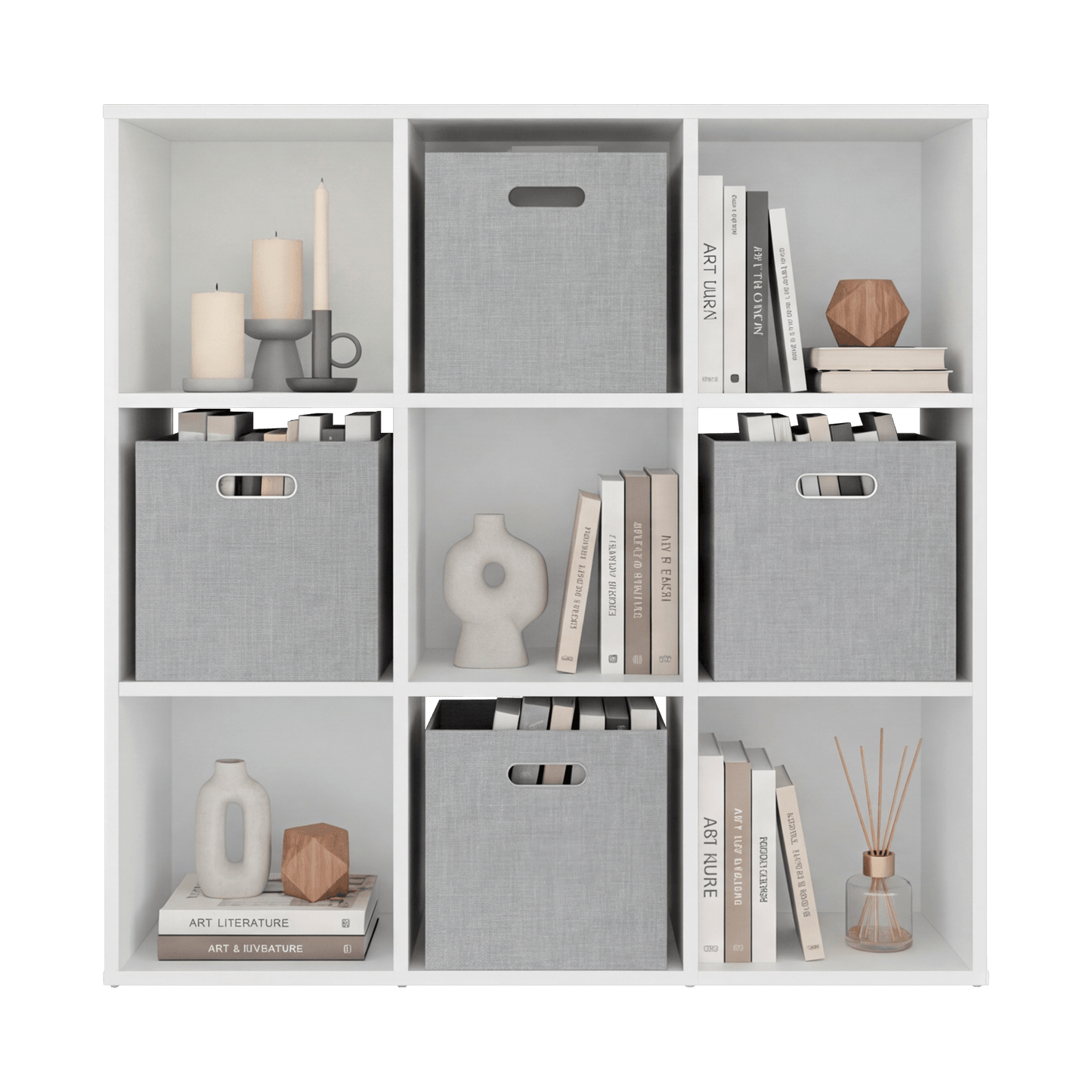 Organizador Cúbico 9 Lena 92X92X26 Rta Blanco Zf