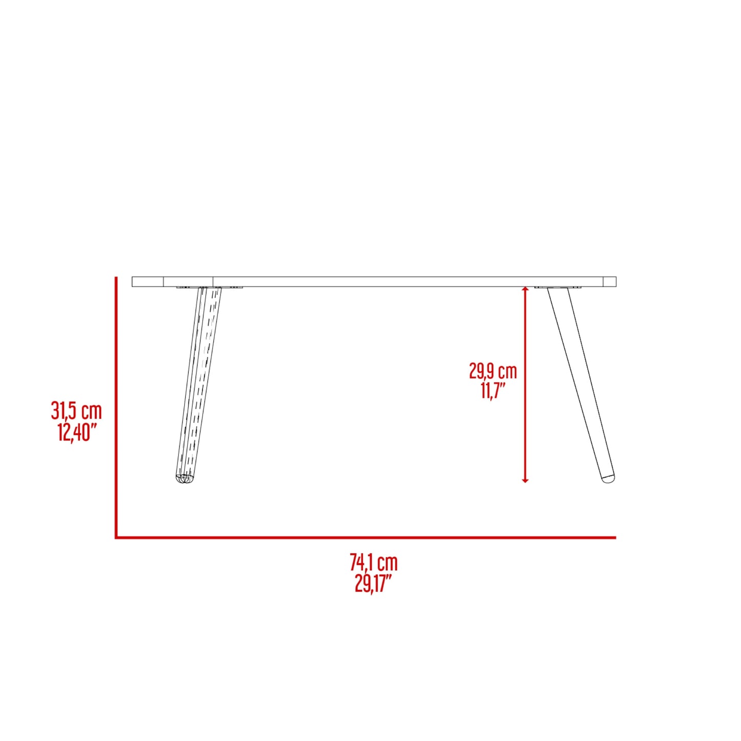 Mesa De Centro Baja Narvik 31X74X61 Rta Mamba