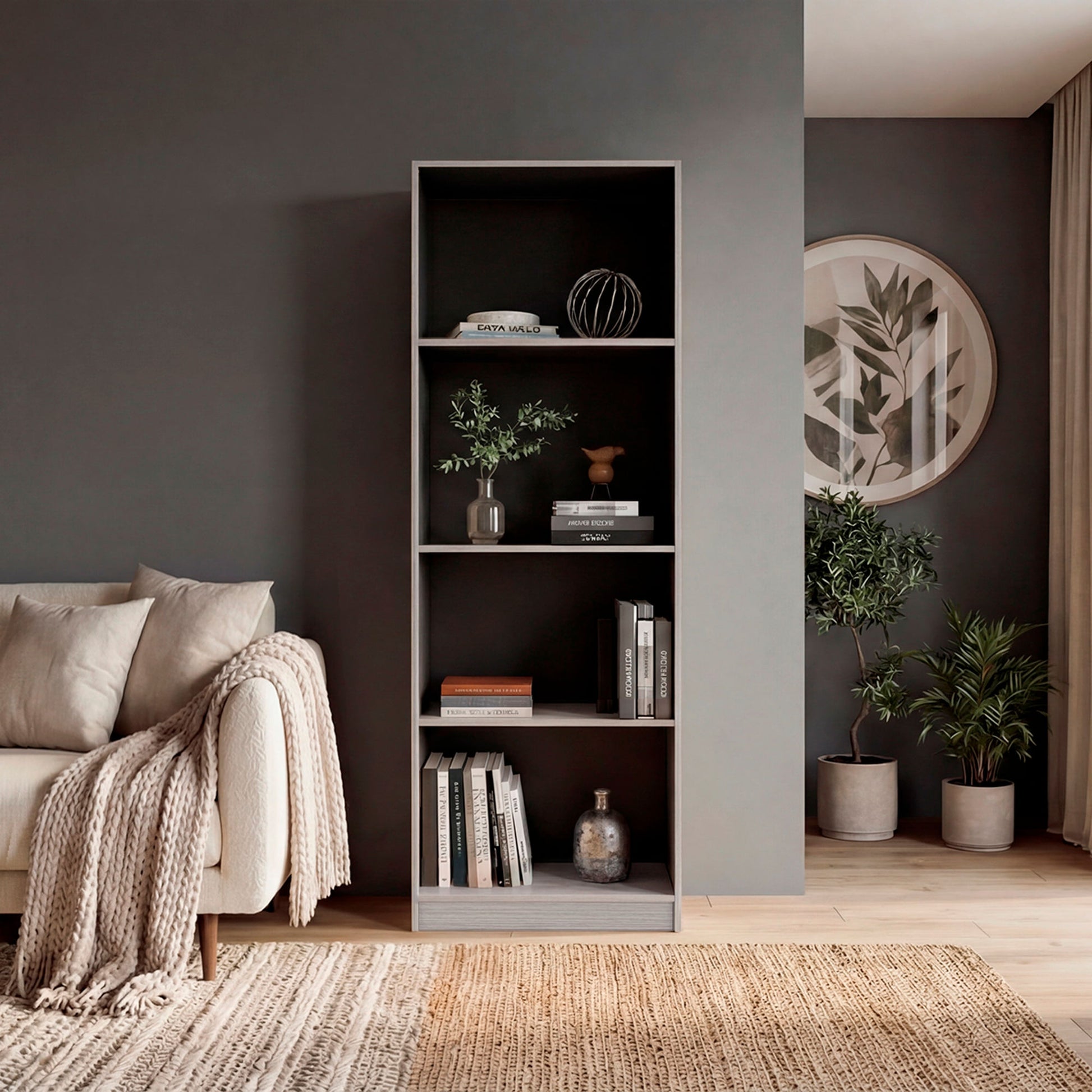 Estante Home E-M1 180X62X29 Rta Positano Wengue Zf