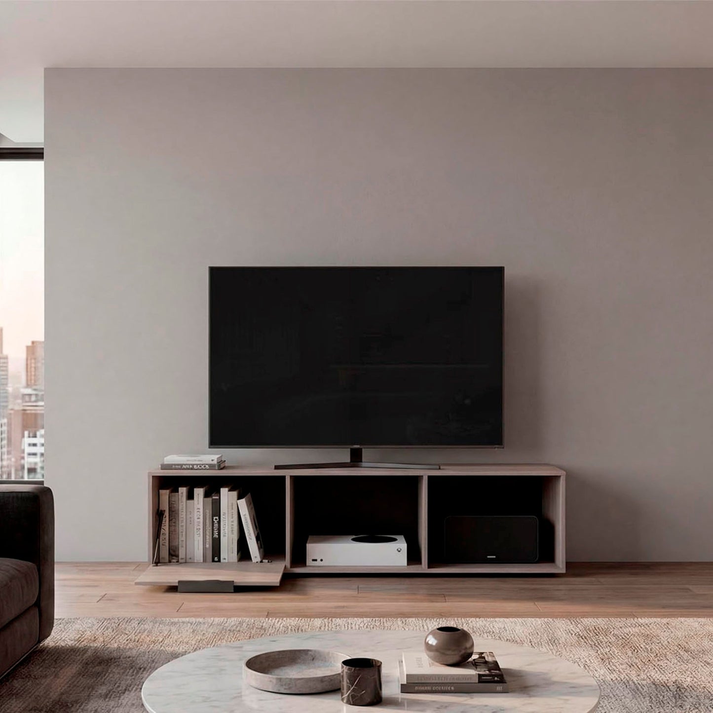 Rack De Tv 65" Dorne 41X162X35 Rta Positano Zf