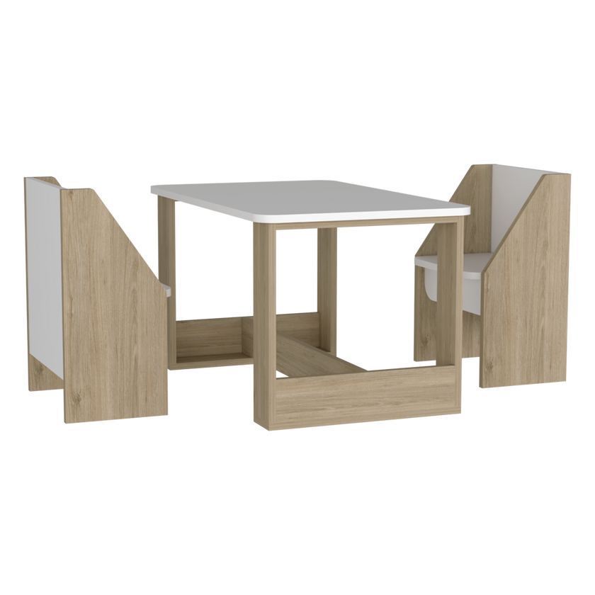 Mesa Infantil Oz Rta Rovere + Blanco