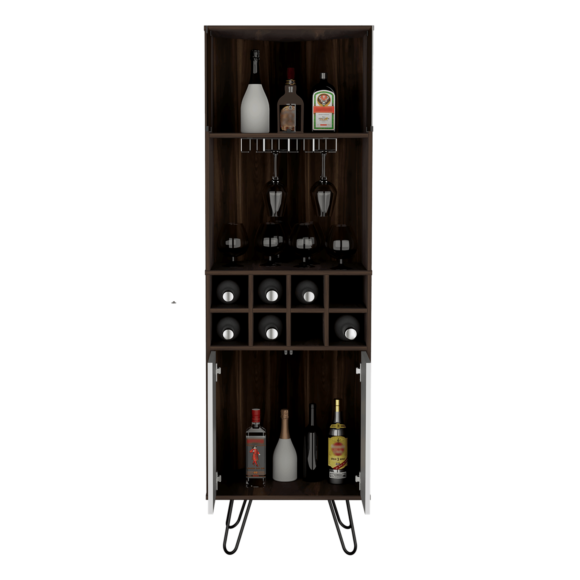 Bar Esquinero Vassel 180 X 56 Rta Nogal Blanco