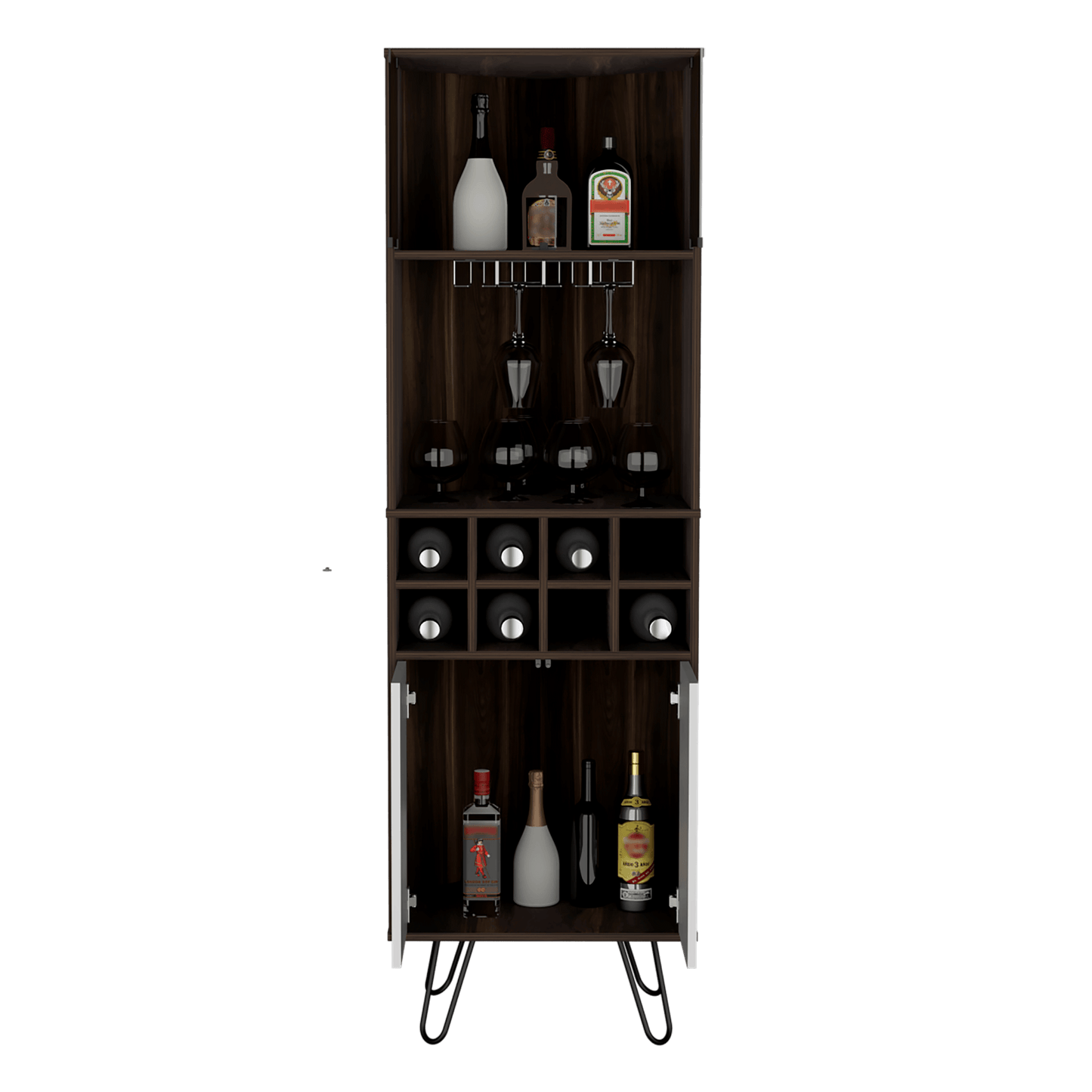 Bar Esquinero Vassel 180 X 56 Rta Nogal Blanco