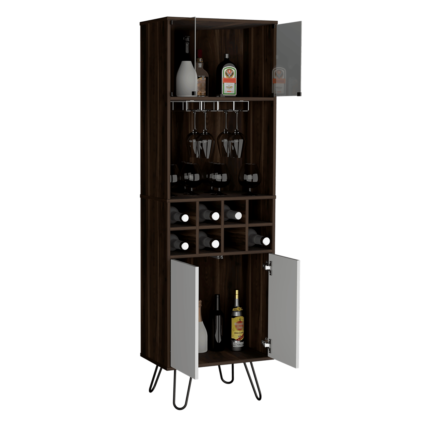 Bar Esquinero Vassel 180 X 56 Rta Nogal Blanco