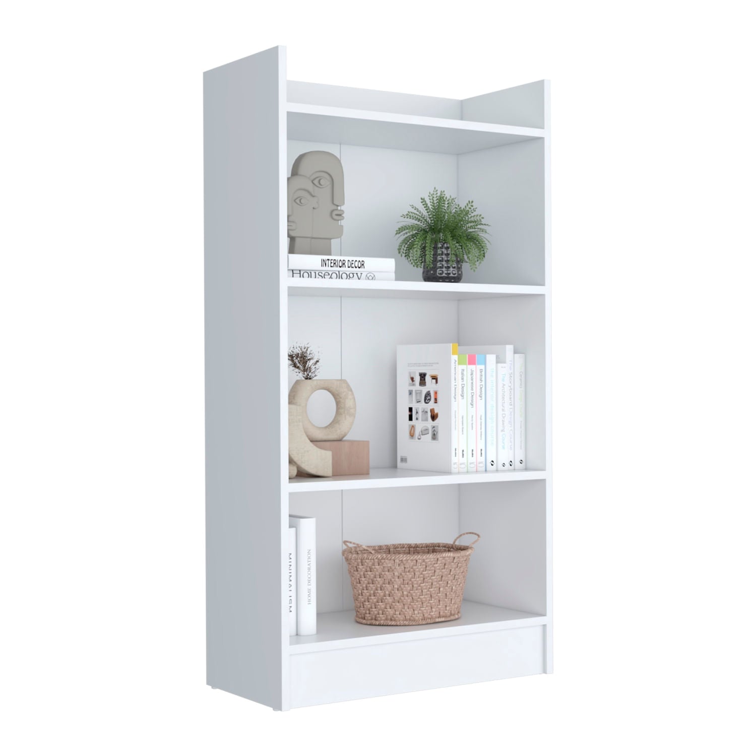 Combo Escritorio Atlanter + Biblioteca 120 Rta Blanco