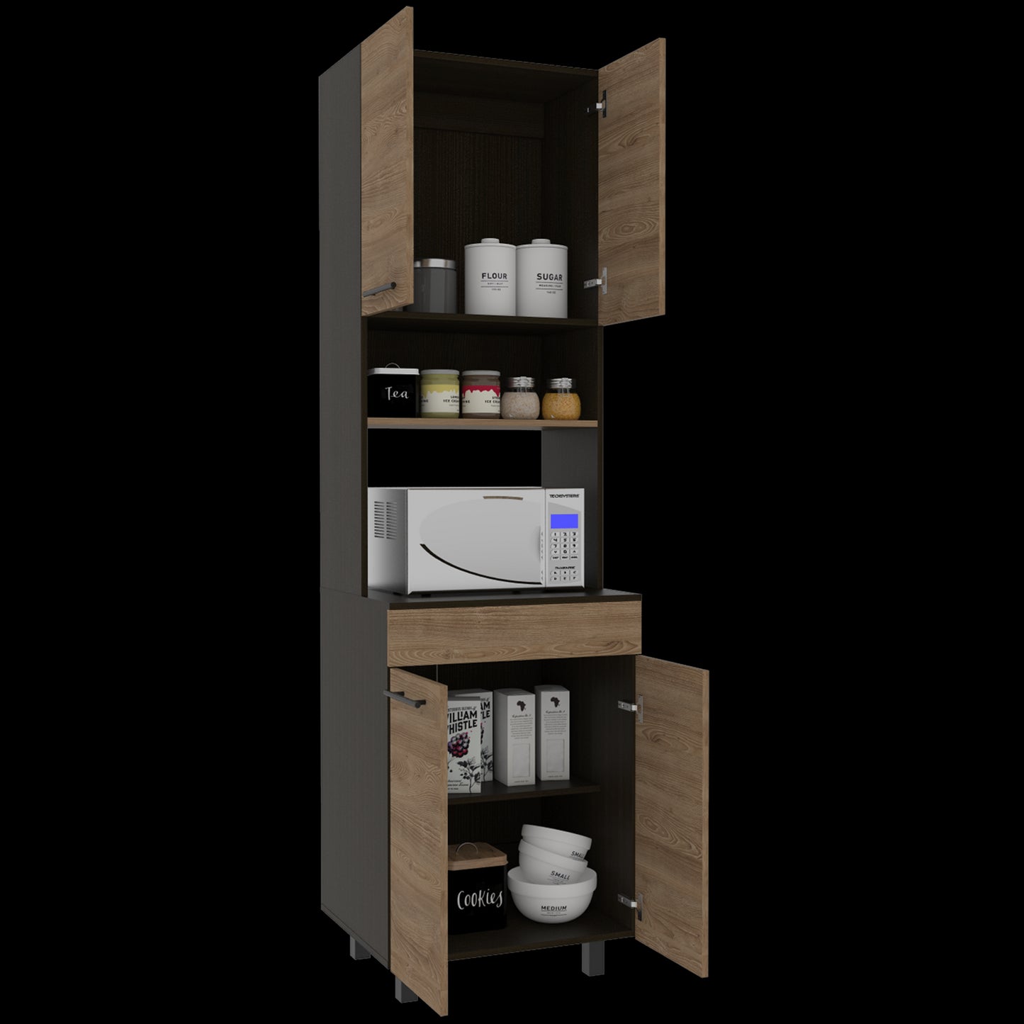 Modulo Microondas Cocina Luna Mod Era Wengue + Miel