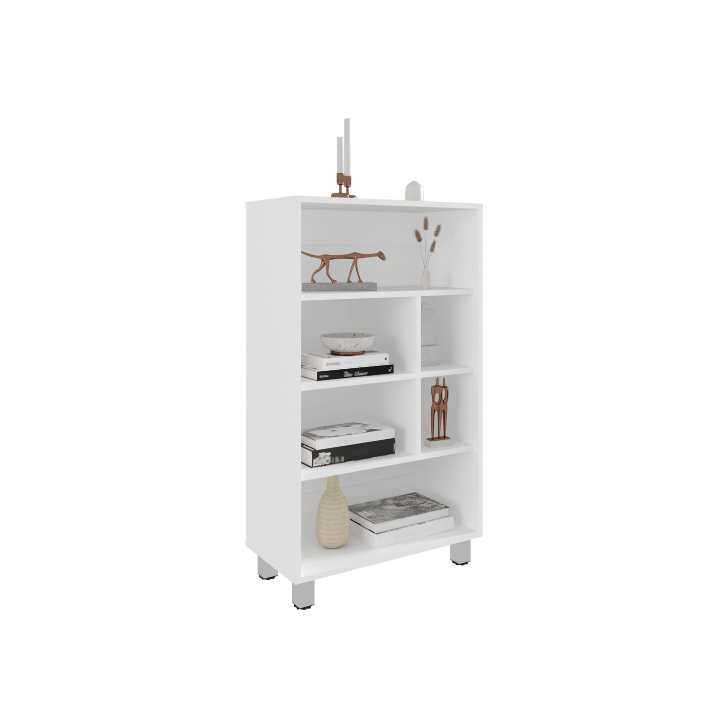 Biblioteca Bellagio 101X60X30 Rta Blanco Mqz Zf