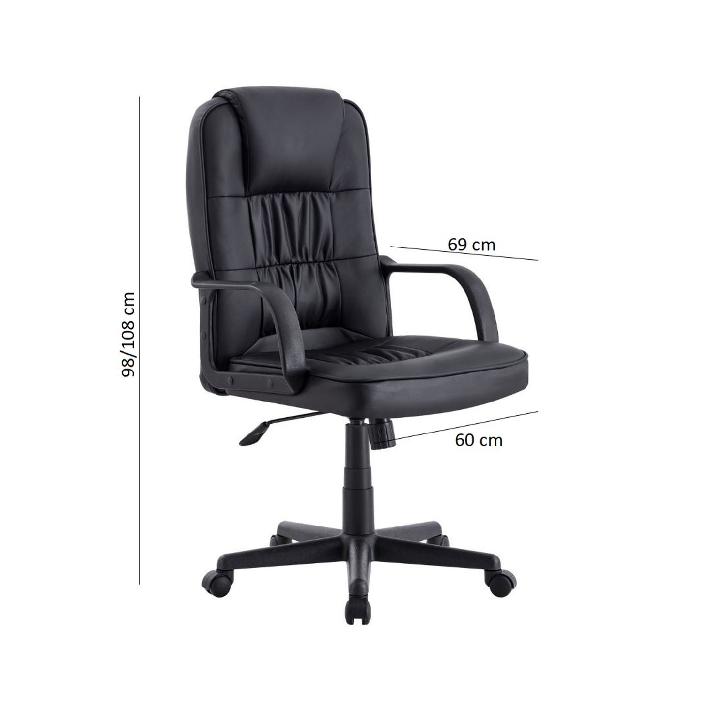 Silla Oficina X-69B - Bm-567 (1C) Negro 108X69X60 Cm