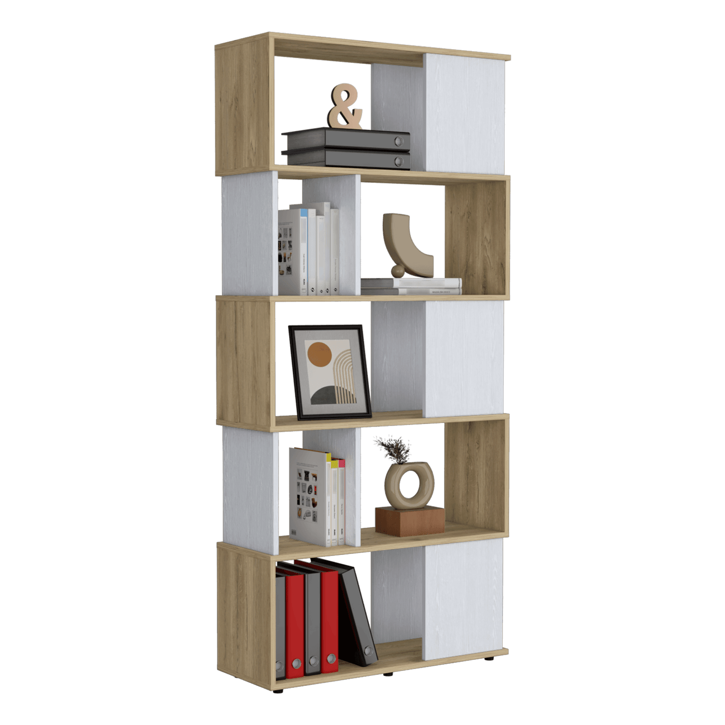 Biblioteca Noah 175 X 80 X 29 Rta Macadamia Blanco