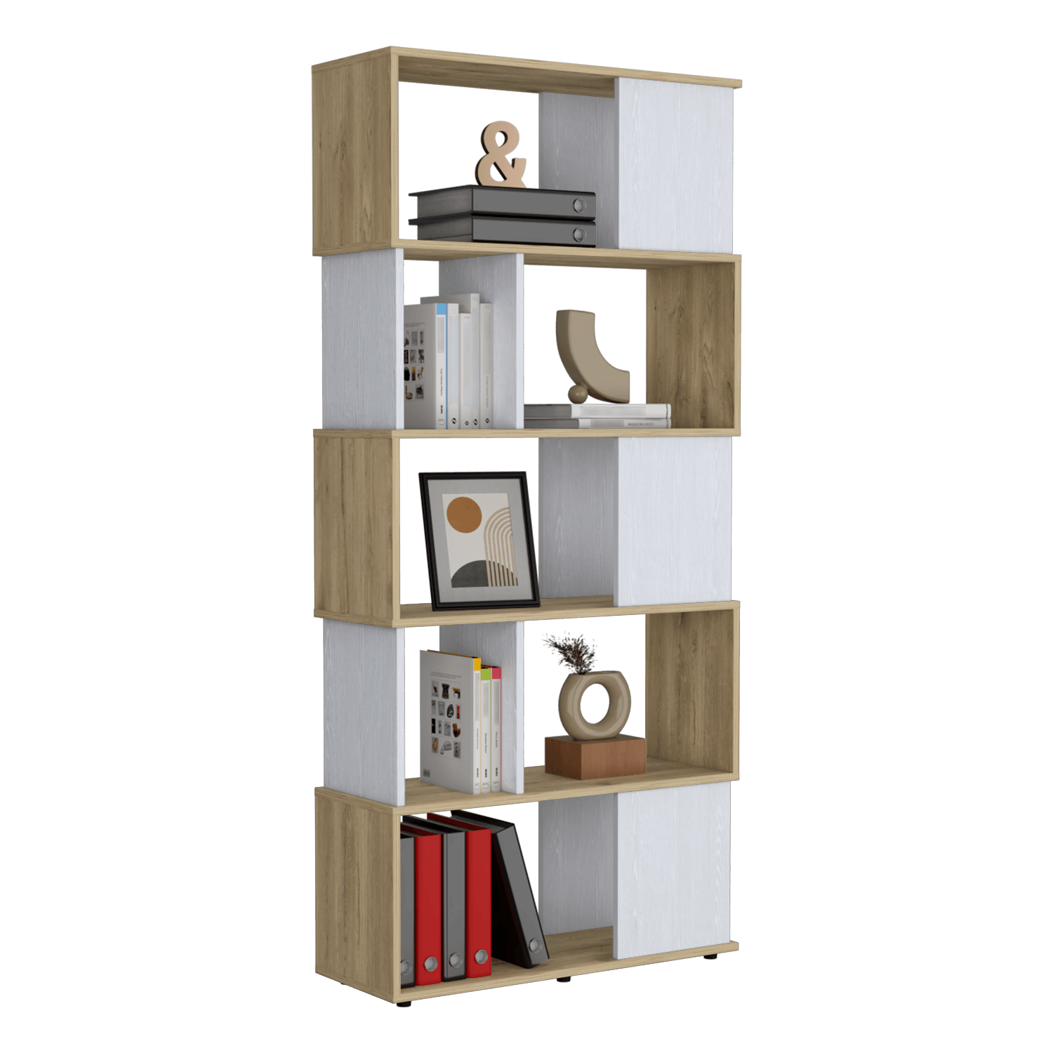 Biblioteca Noah 175 X 80 X 29 Rta Macadamia Blanco
