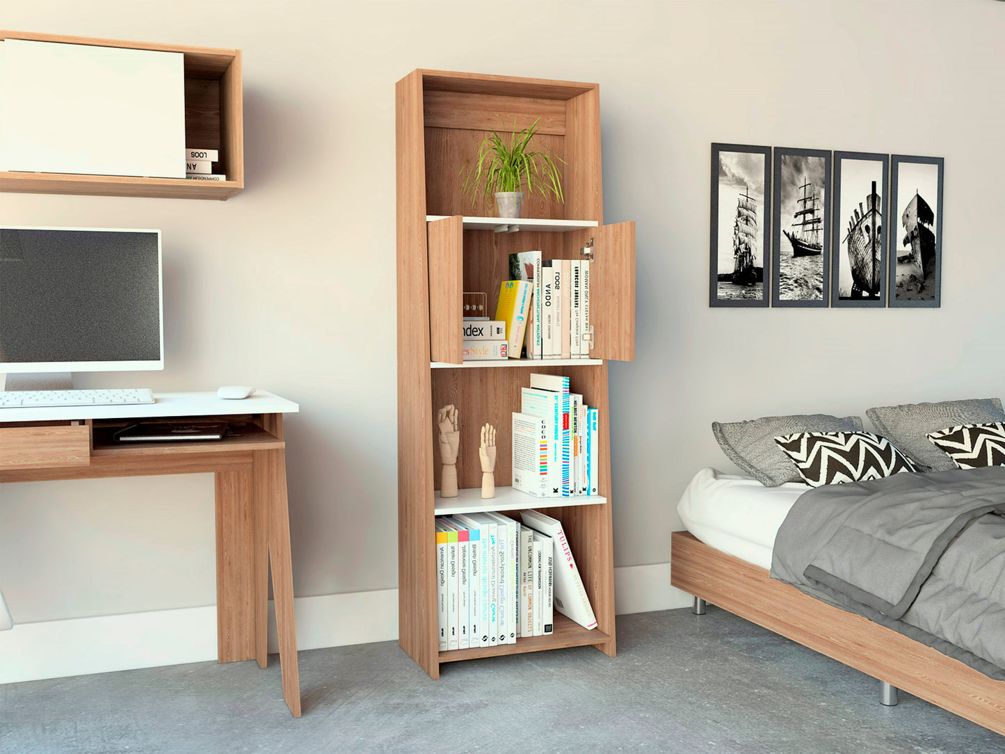Biblioteca 160 Note Rta Miel + Blanco