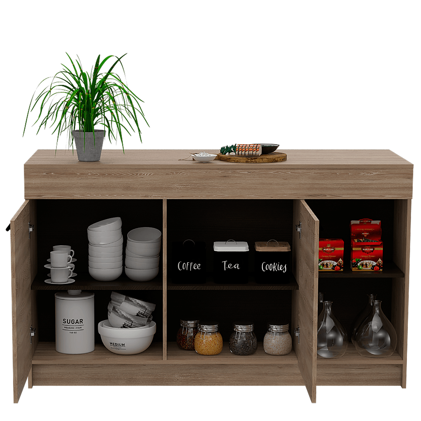 Barra De Cocina Luna Miel Wengue