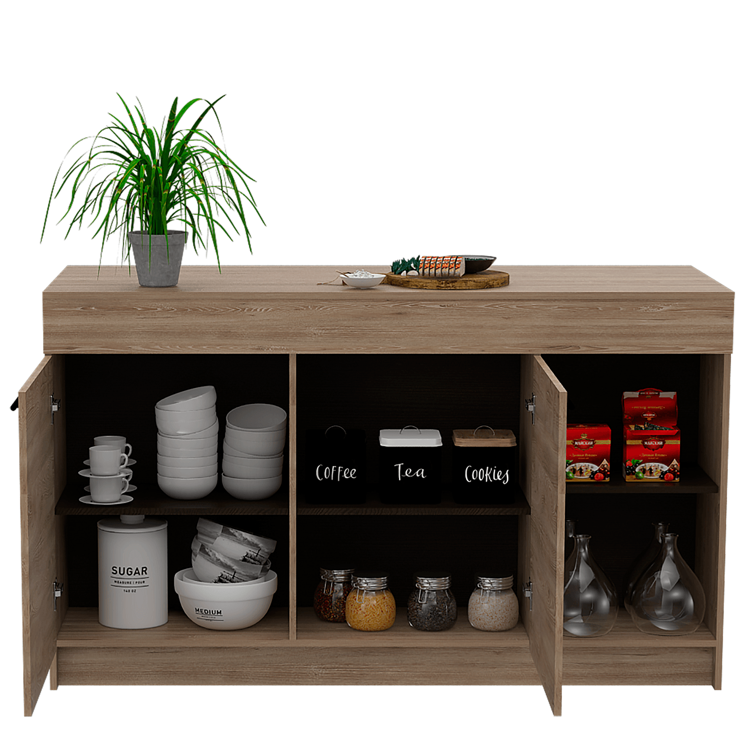 Barra De Cocina Luna Miel Wengue