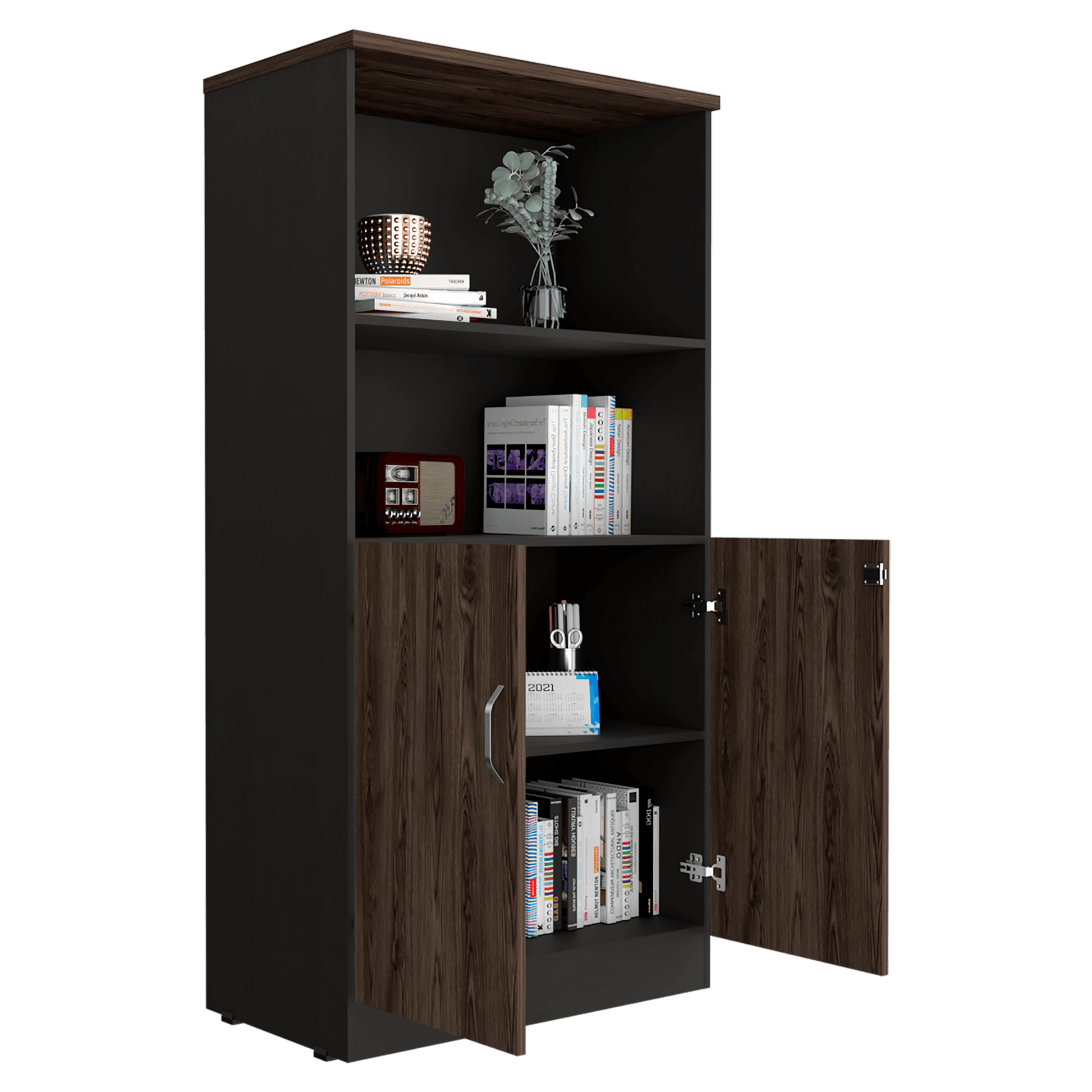Biblioteca Home Office 2P + 2E Rta Wengue Milan
