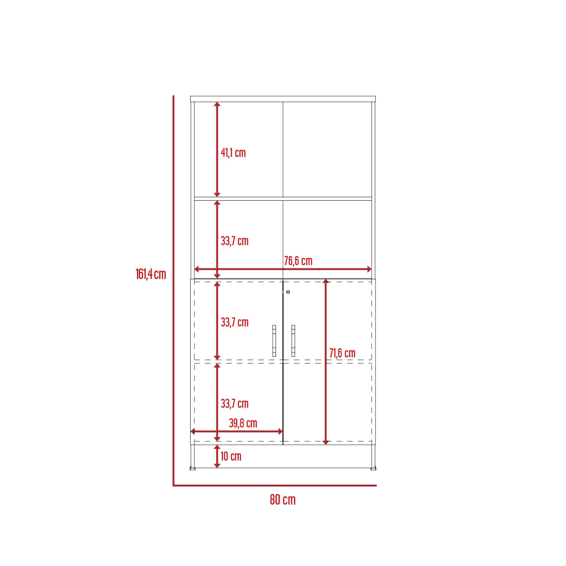 Biblioteca Home Office 2P + 2E Rta Wengue Milan