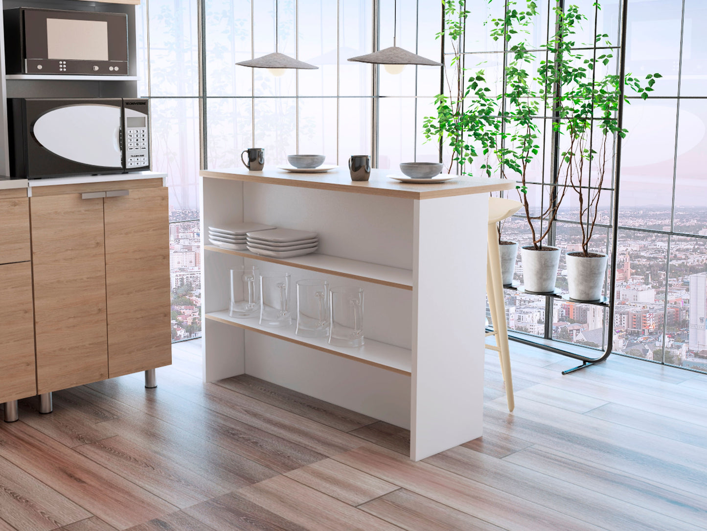 Barra Auxiliar Fendi Rta Blanco + Rovere