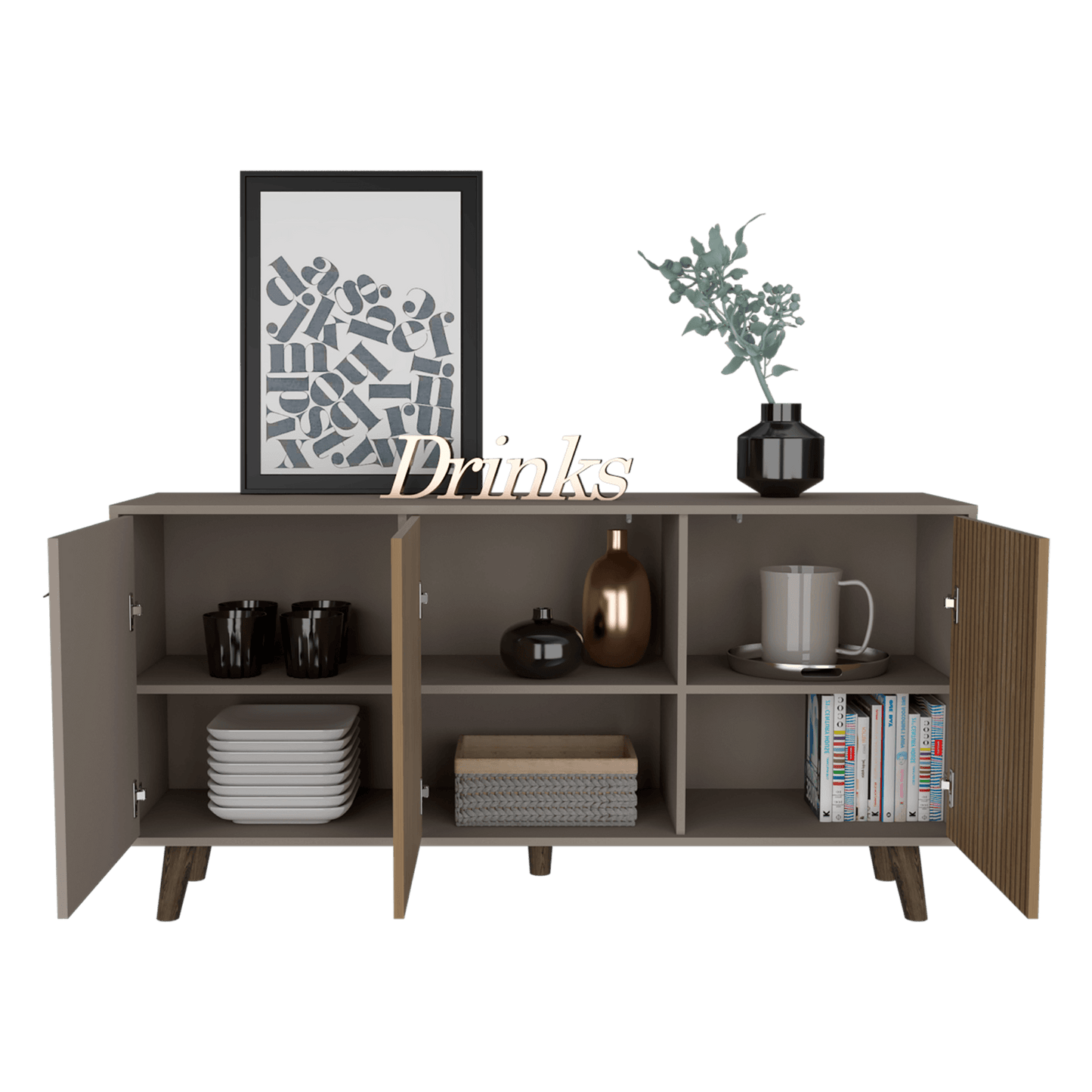 Bife 3 Puertas Funes 150 Rta Taupe Lenno
