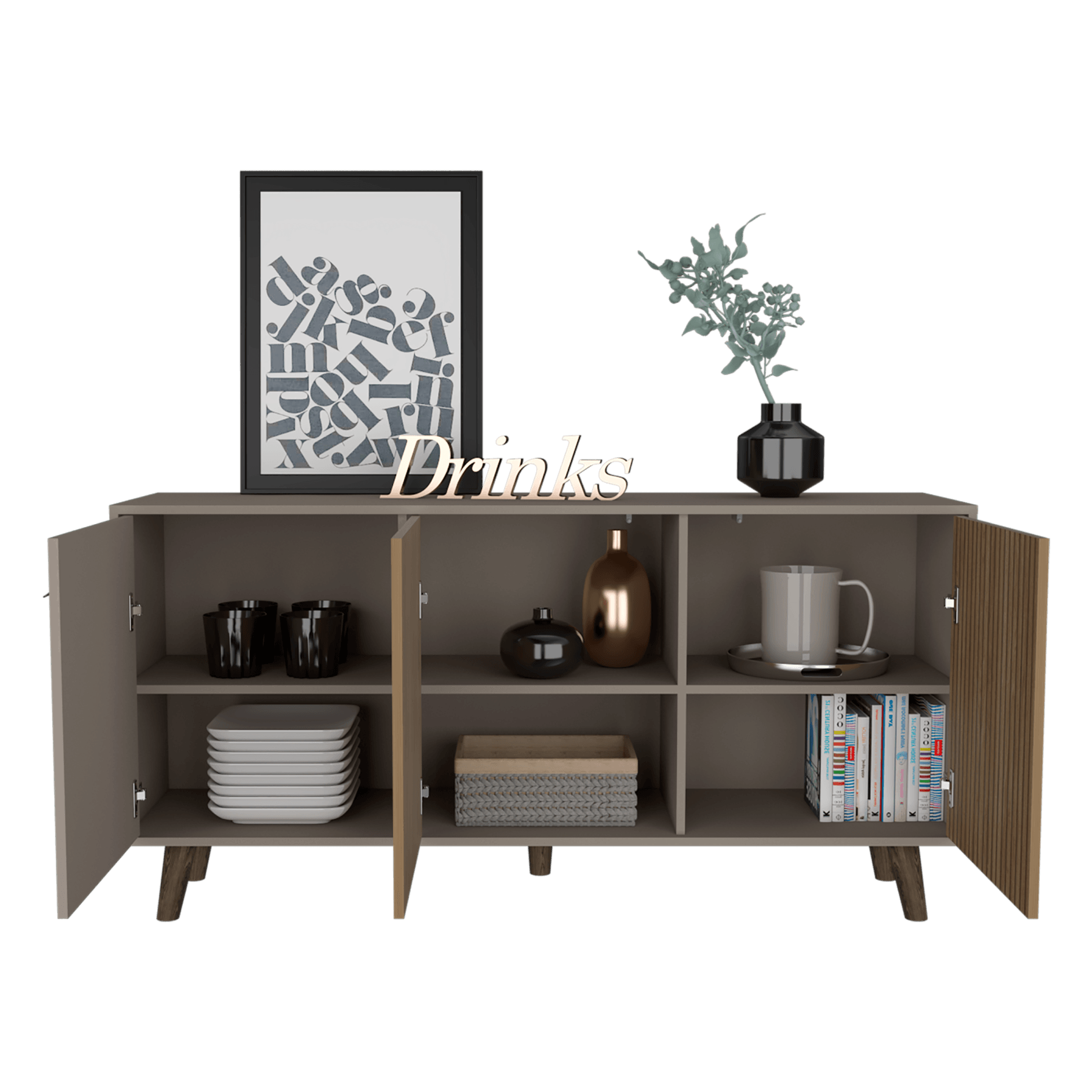 Bife 3 Puertas Funes 150 Rta Taupe Lenno