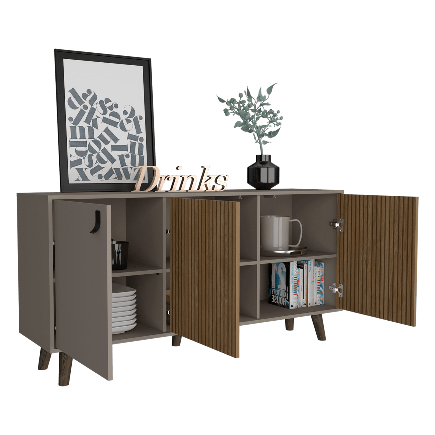 Bife 3 Puertas Funes 150 Rta Taupe Lenno