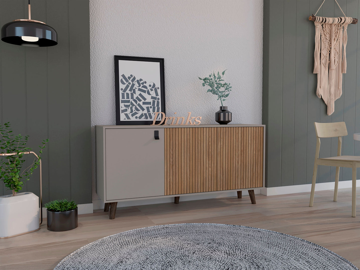 Bife 3 Puertas Funes 150 Rta Taupe Lenno