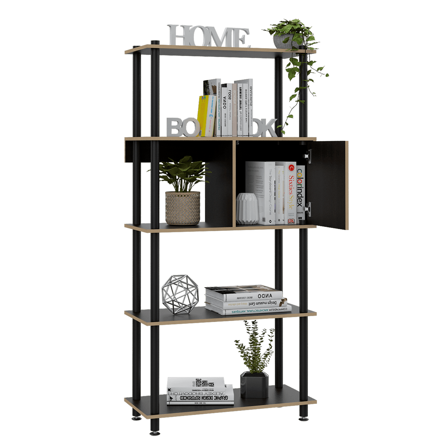 Biblioteca Cubik 2 Rta Wengue + Duna
