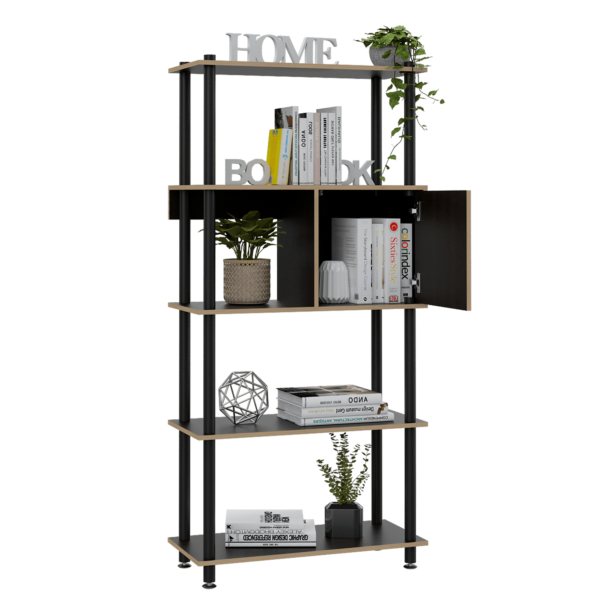 Biblioteca Cubik 2 Rta Wengue + Duna