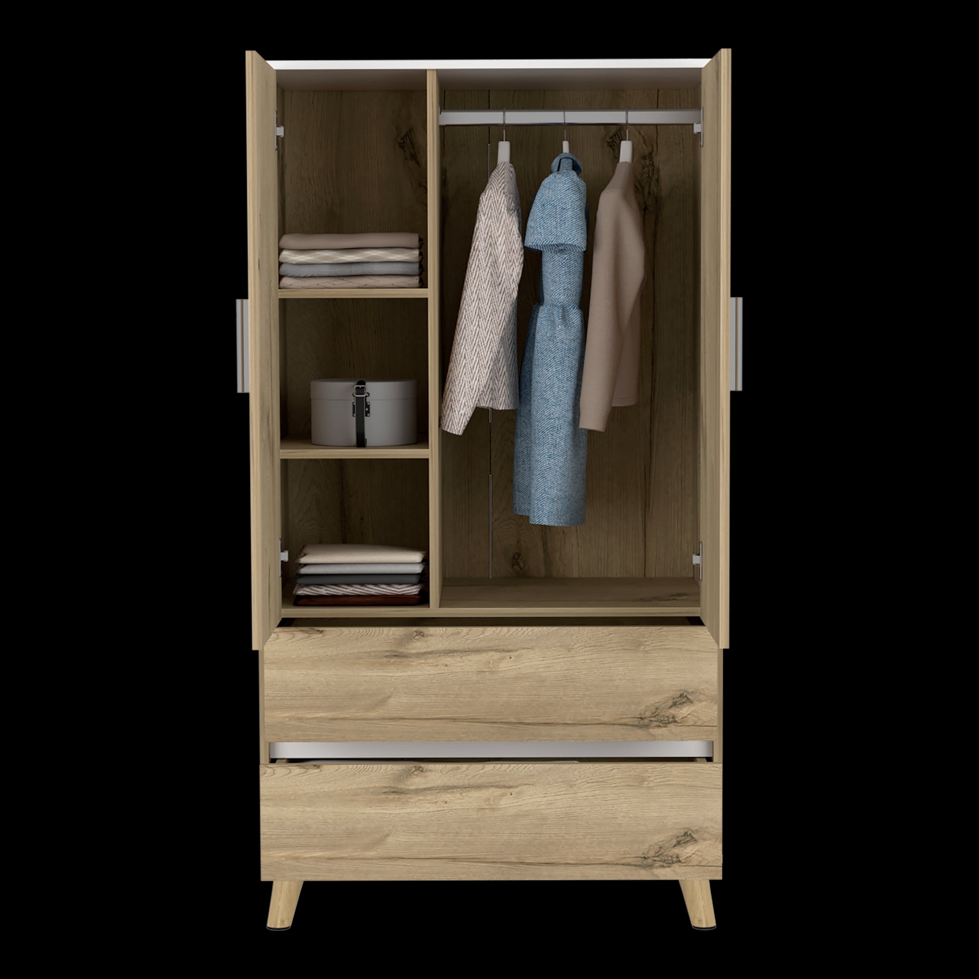 Closet Z 150 X 80 X 50 Bi Color Rta Blanco + Duna
