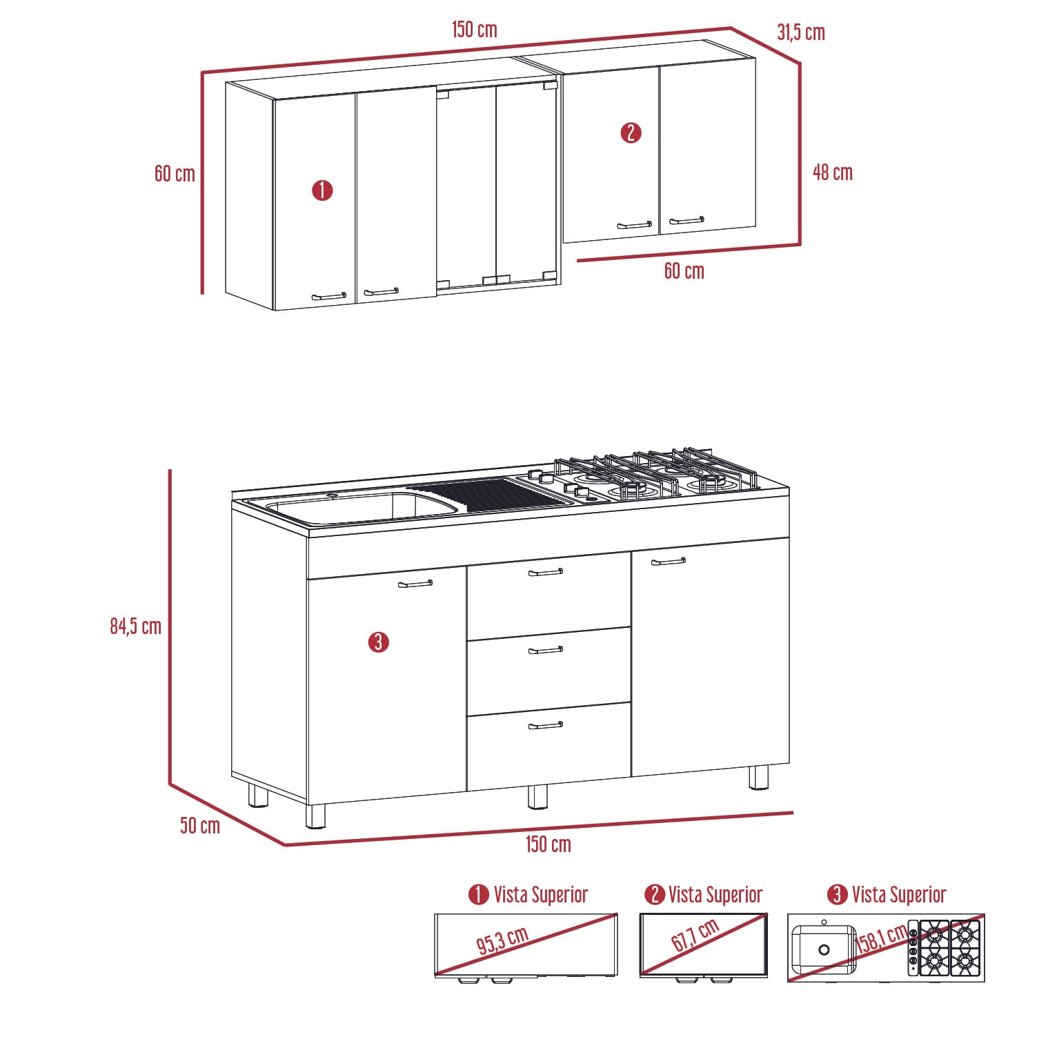 Cocina 150 Lumina Rta Gales