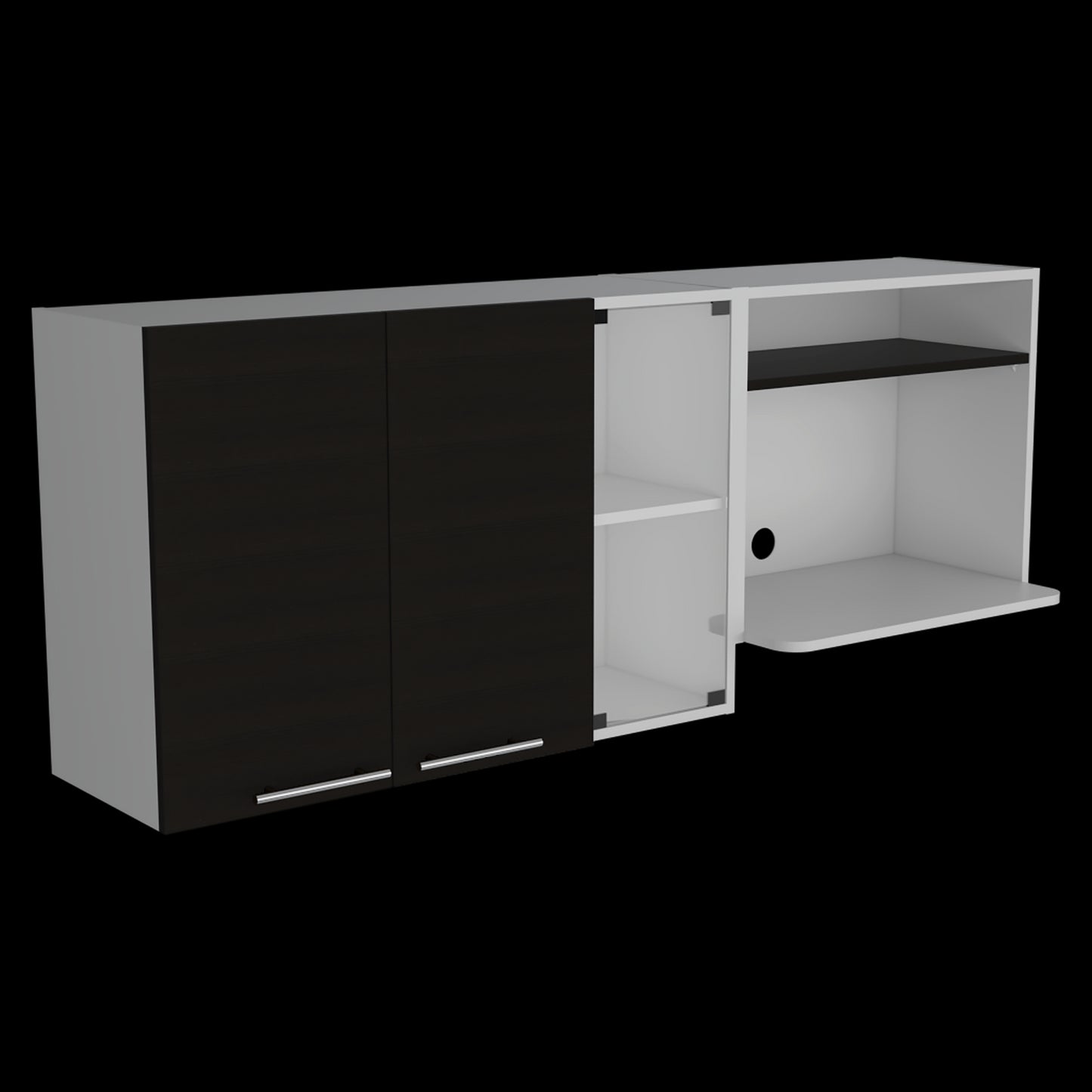 Gabinete Superior Gina Cocina Rta Blanco + Wengue