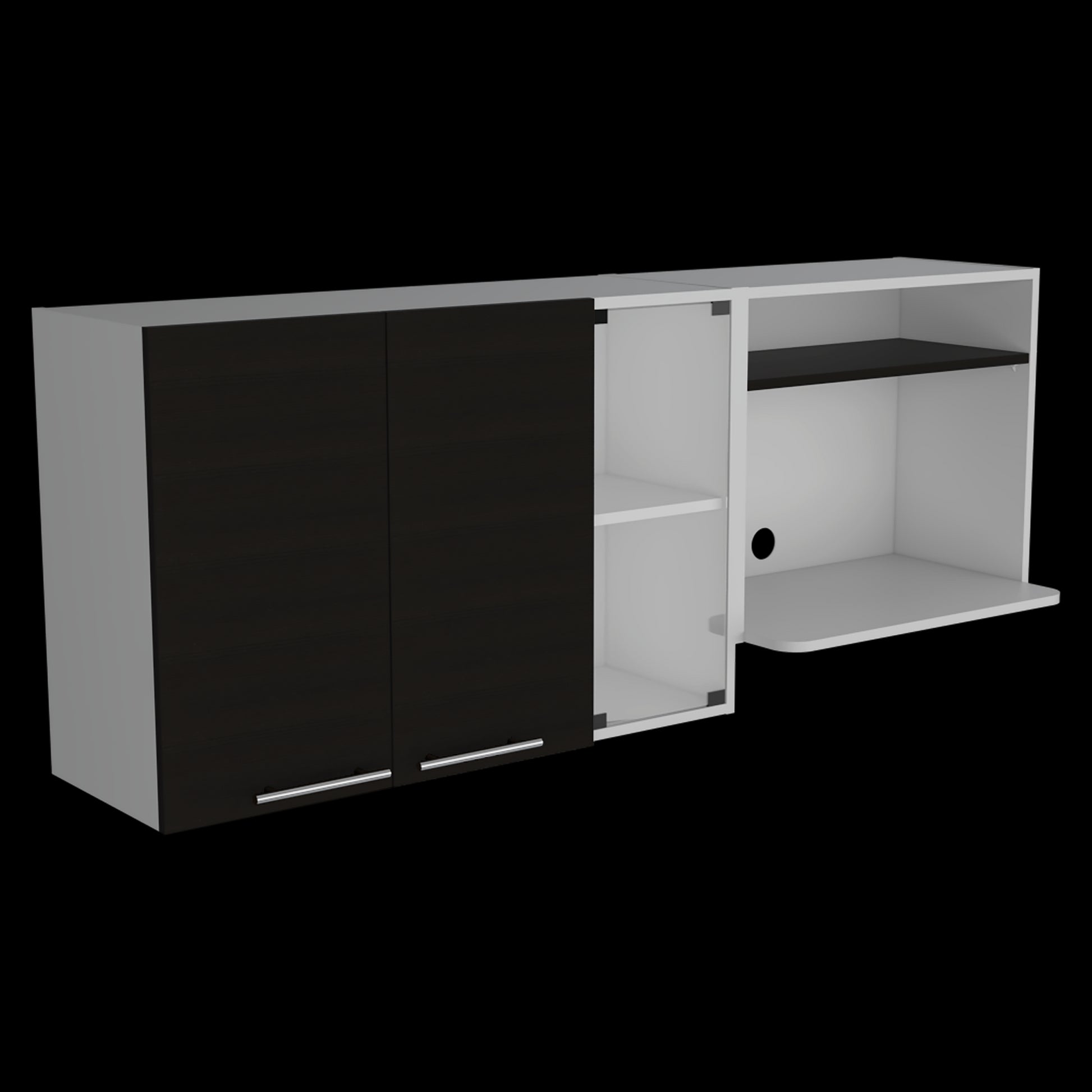 Gabinete Superior Gina Cocina Rta Blanco + Wengue