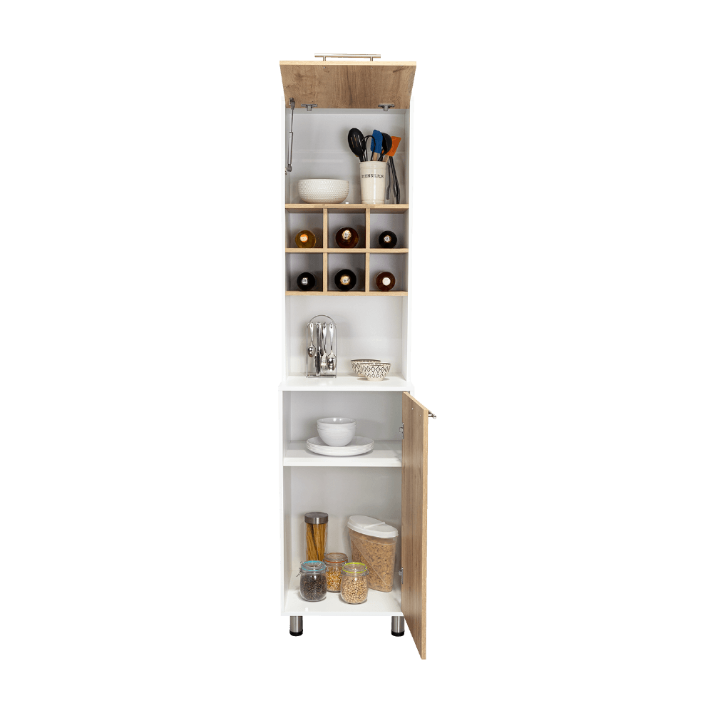 Mueble Alacena Attica Rta 204X50X49 Rta Blanco Duna