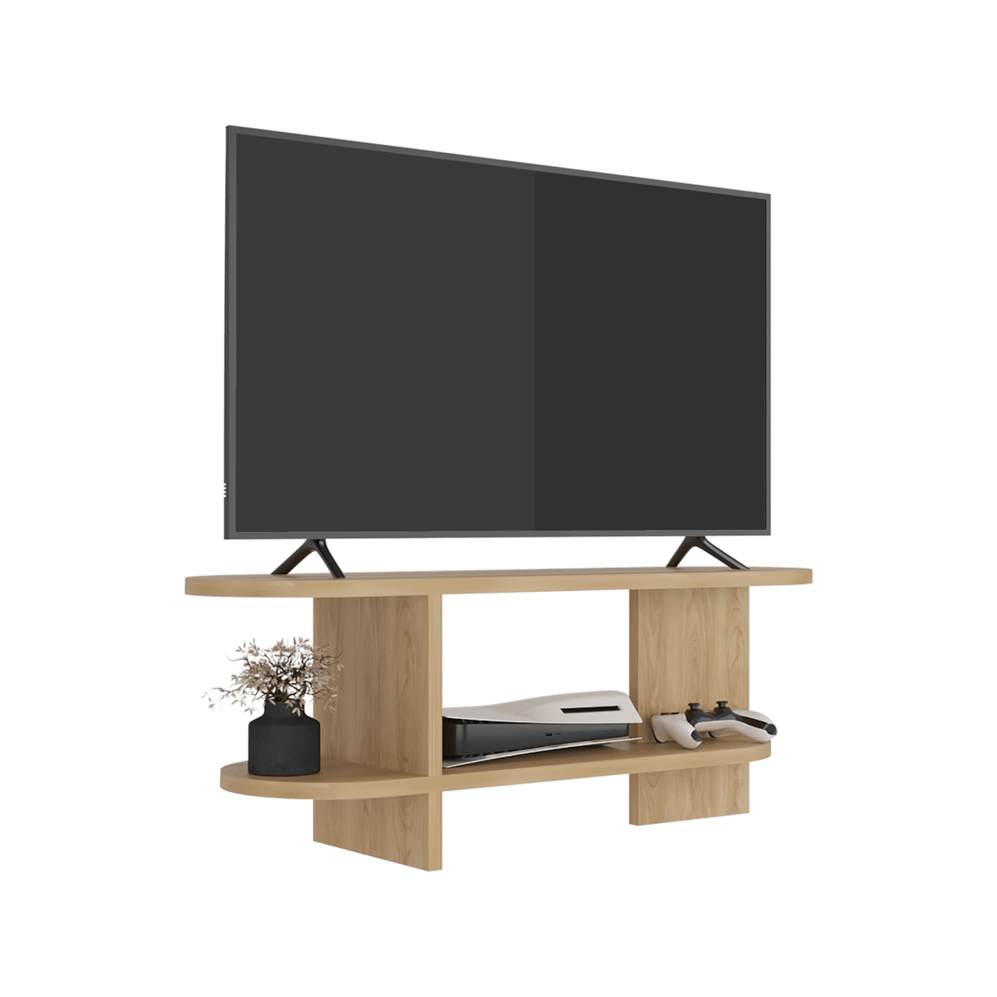 Rack De Tv Oval Leeds 45X120X34 Rta Fresno Eu