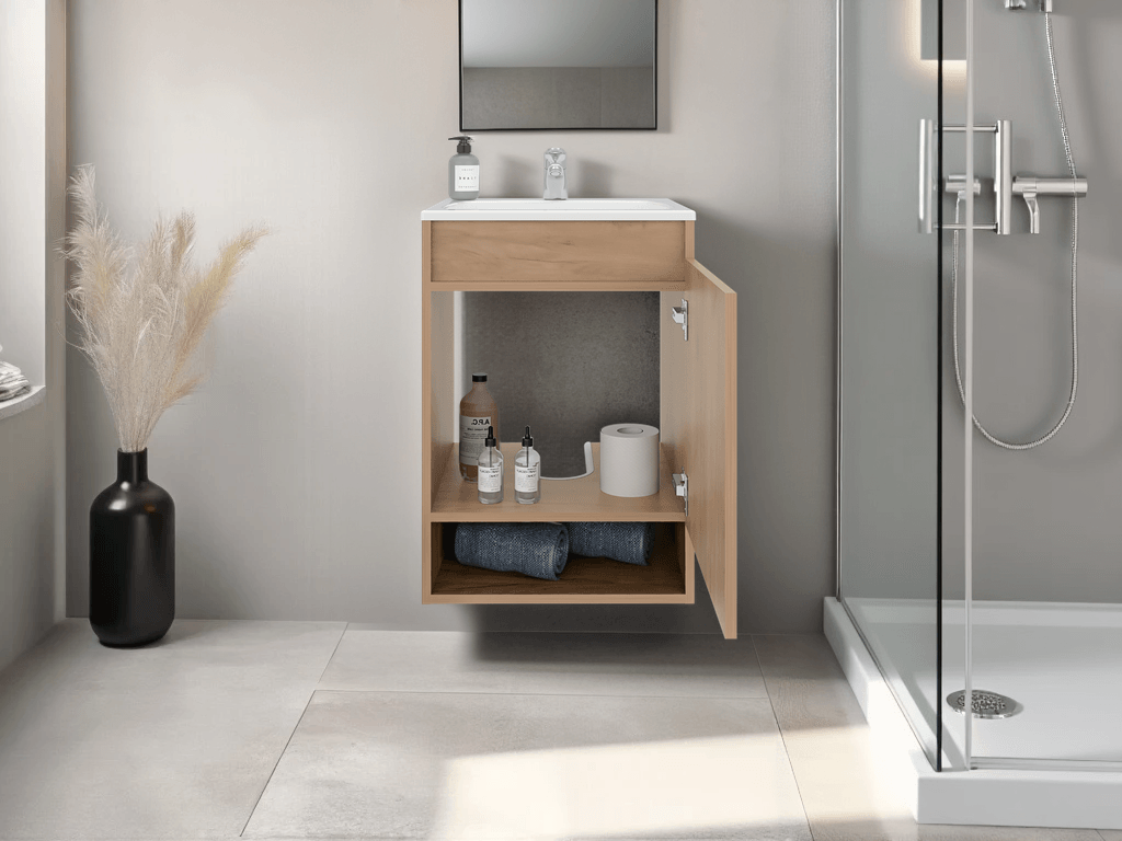 Mueble De Baño Nissi 45 63X44X46 Rta Fresno Europeo Zf