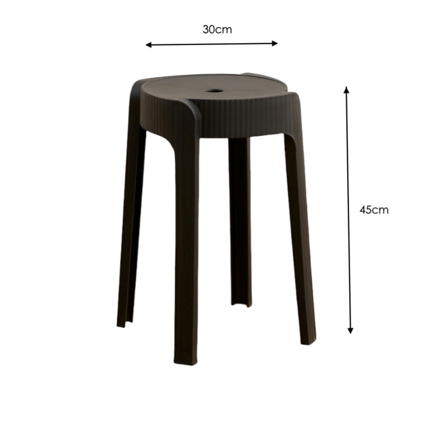 Butaco Apilable Maison 45X30X30 Rta Negro