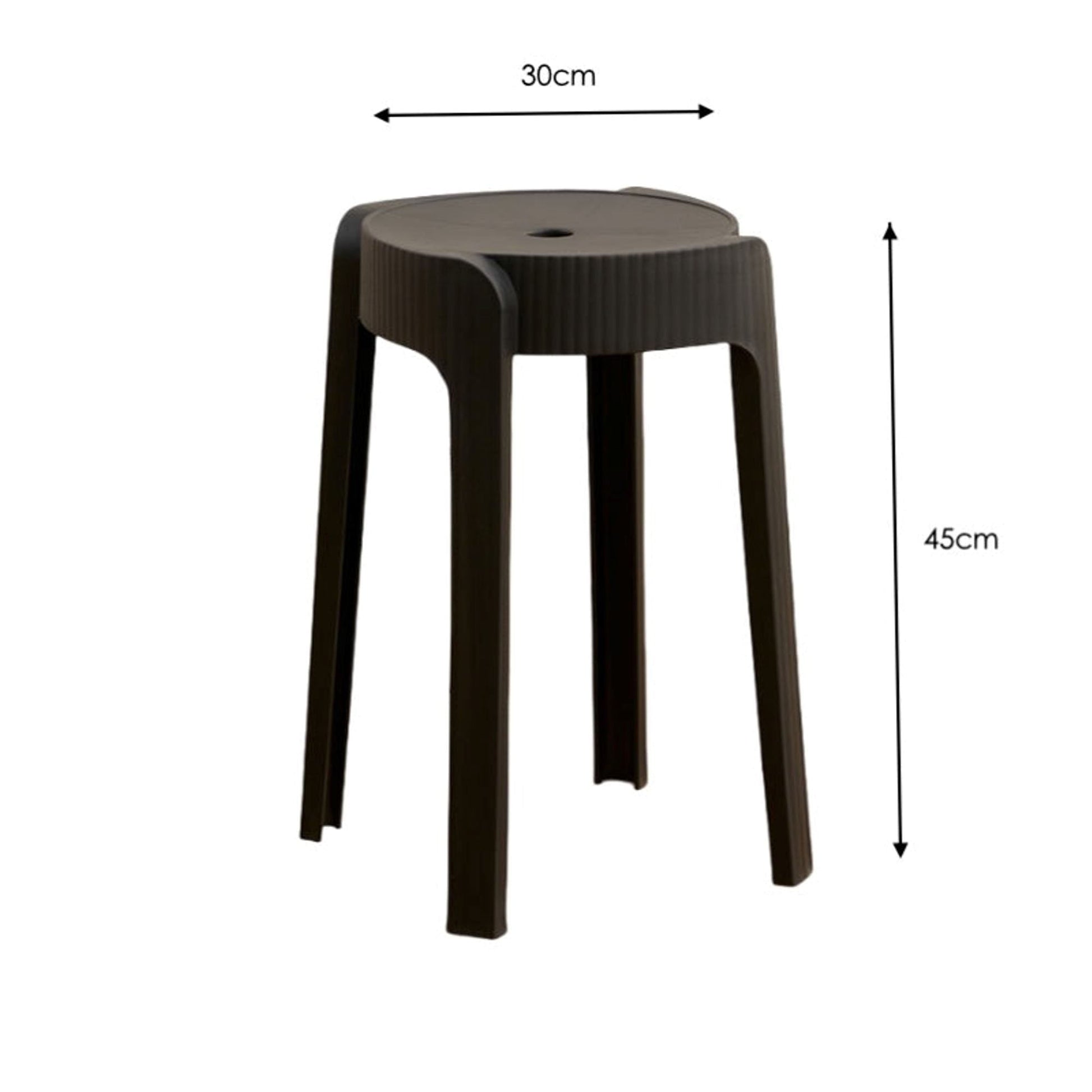 Butaco Apilable Maison 45X30X30 Rta Negro